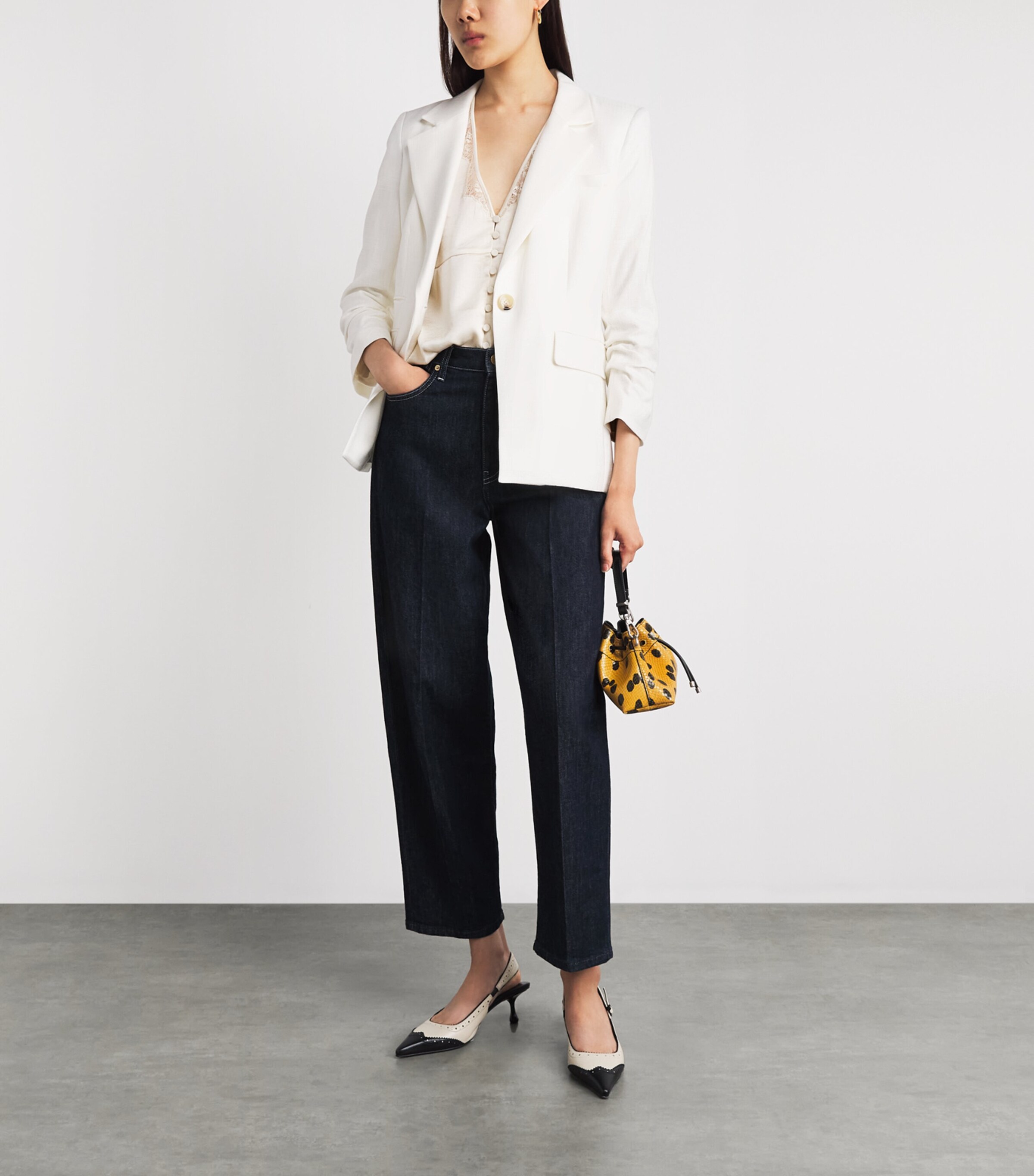 Veronica Beard Womens Battista Dickey Blazer Dove Image 2
