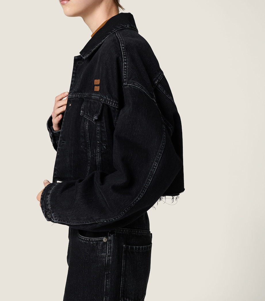 Raw-Hem Denim Jacket F0002 Image 5