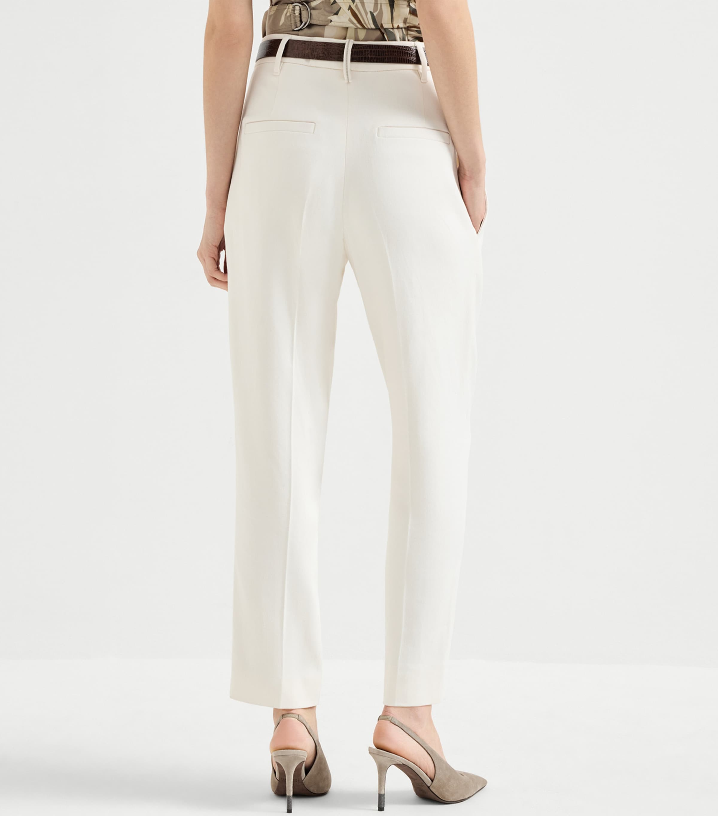 Brunello Cucinelli Womens Straight Tailored Trousers Image 5