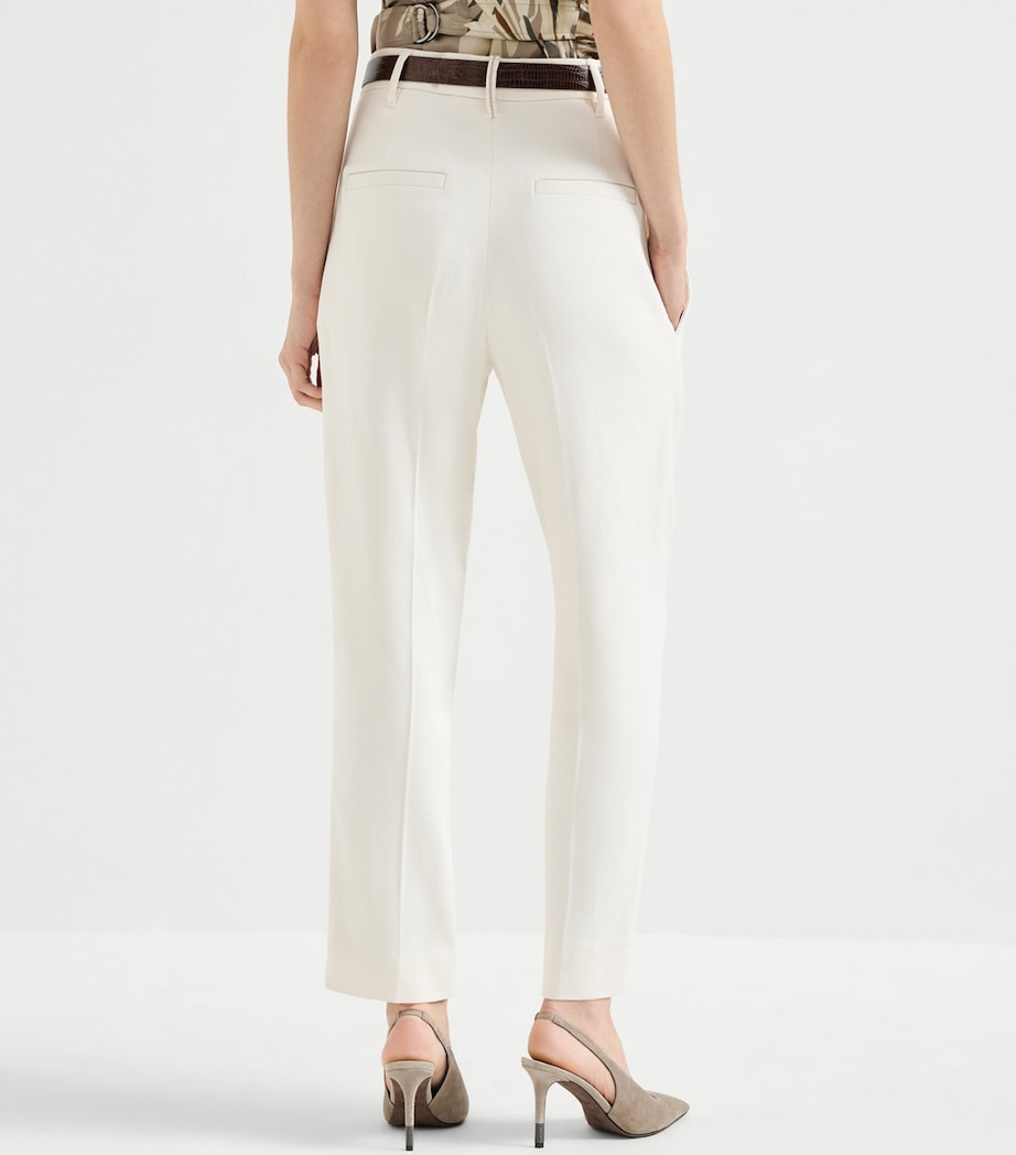 Brunello Cucinelli Womens Straight Tailored Trousers Image 5