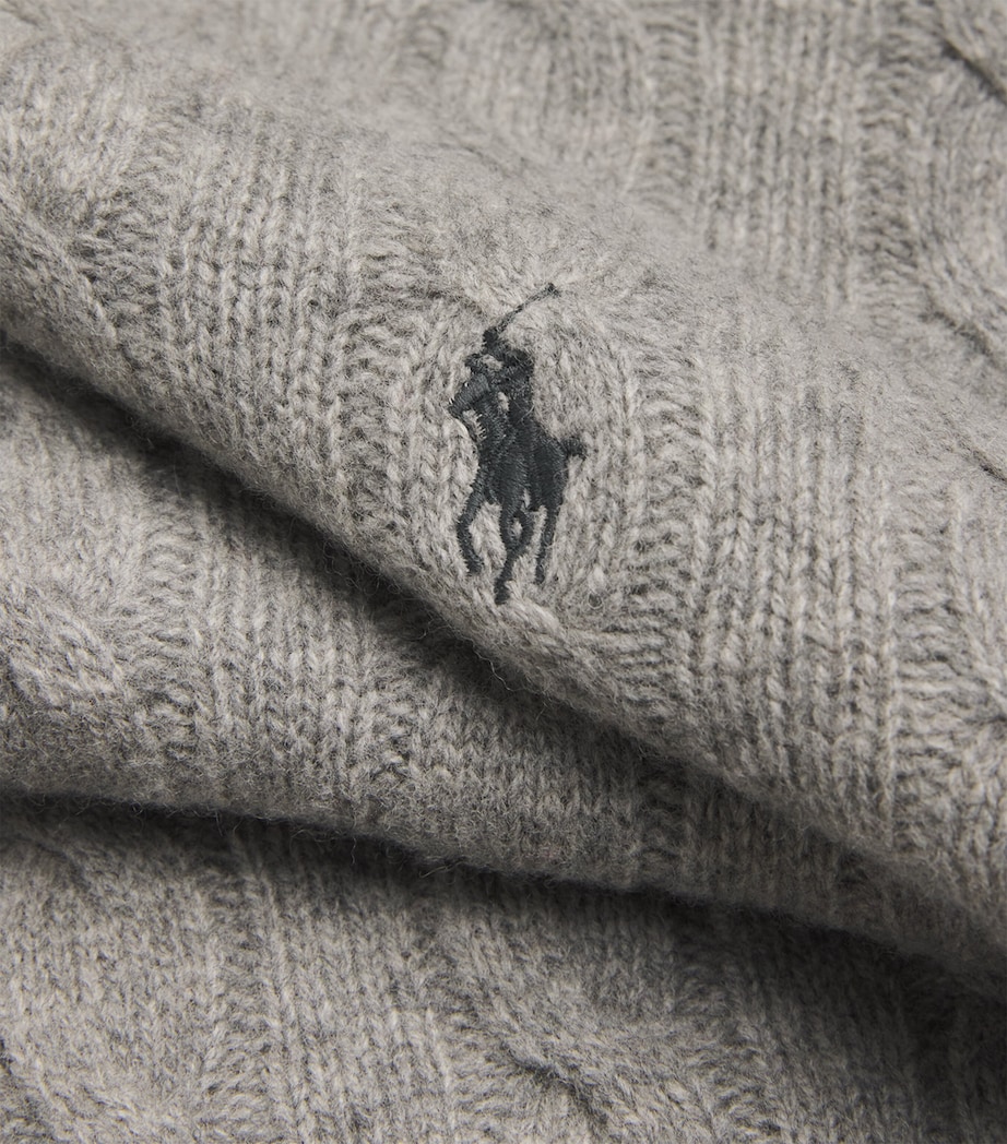 Wool-Cashmere Cable-Knit Sweater GREY Image 5