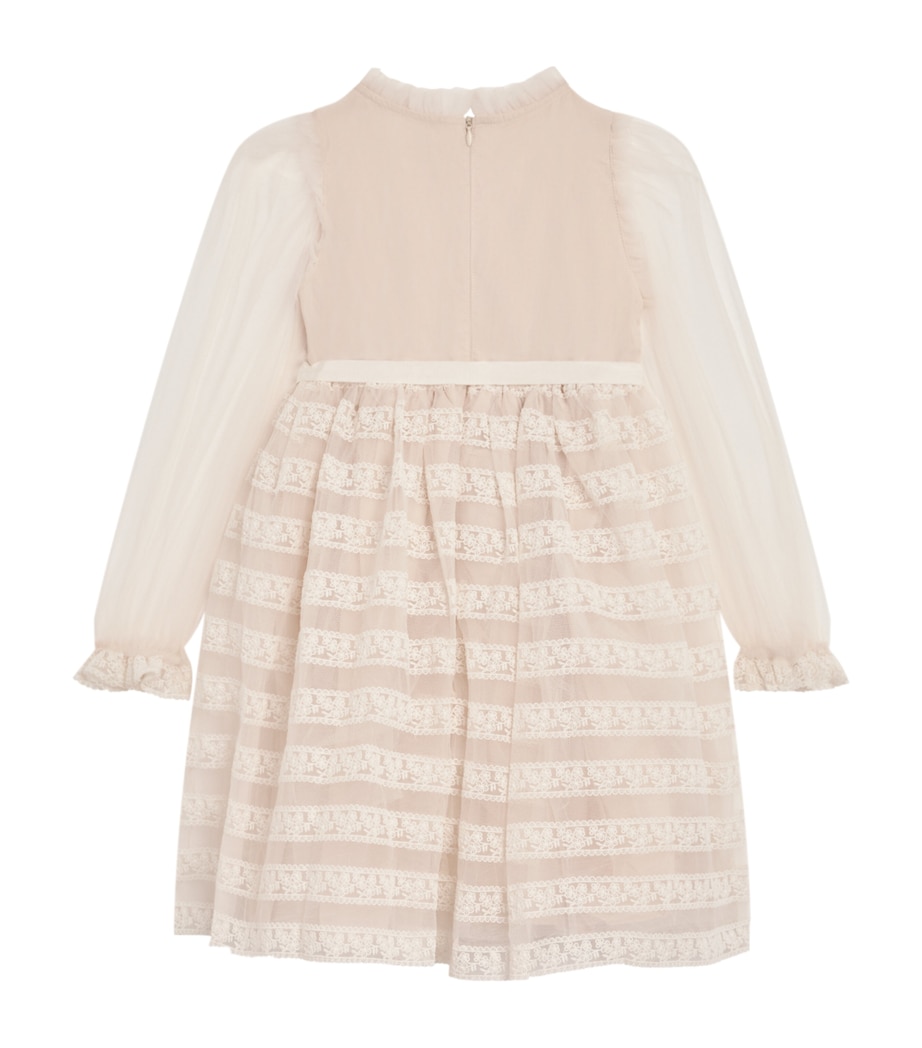 Lace-Trim Tulle Dress (4-16 Years) CREAM Image 3