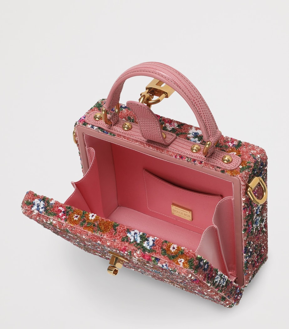 Dolce&Gabbana Embellished Dolce Box Top-Handle Bag Pink/mult Image 7