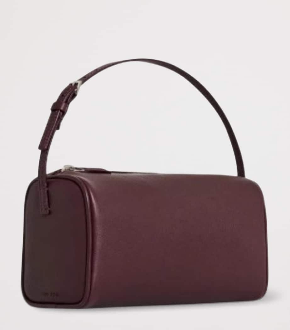 The Row '90s Leather Top-Handle Bag Burgundy Ans Image 2