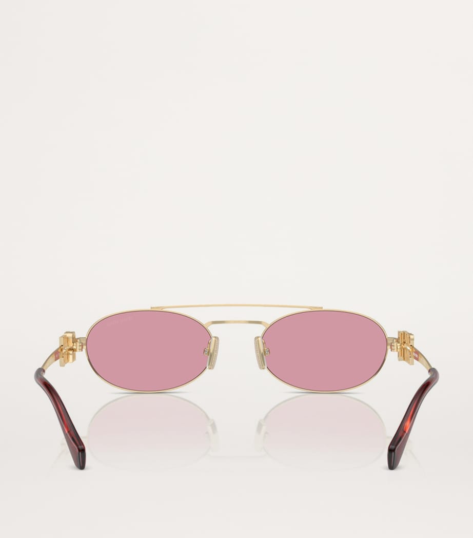 Metal Oval Sunglasses ZVN50D Image 4