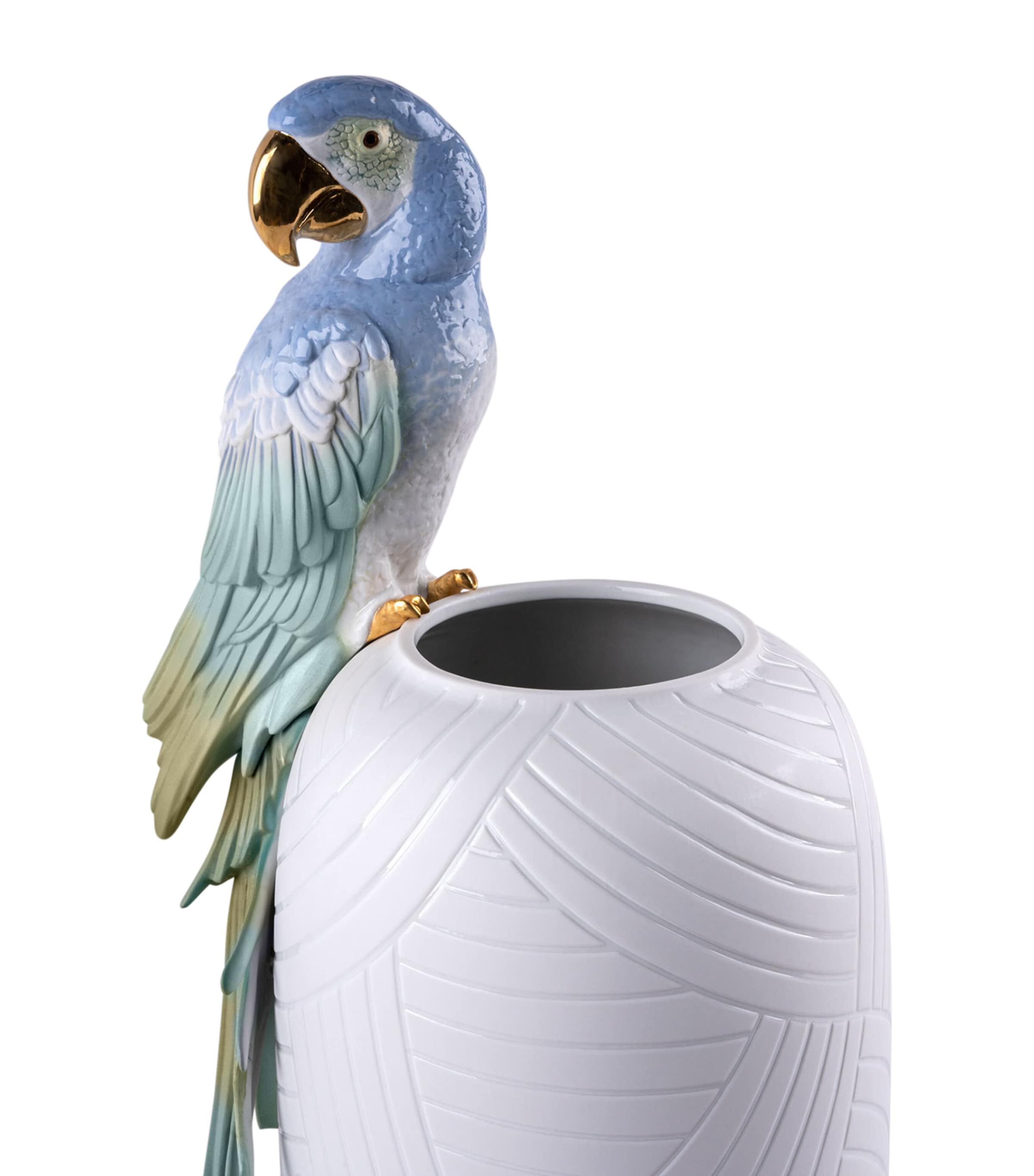 Porcelain Macaw Vase (56cm) NO COLOUR Image 3