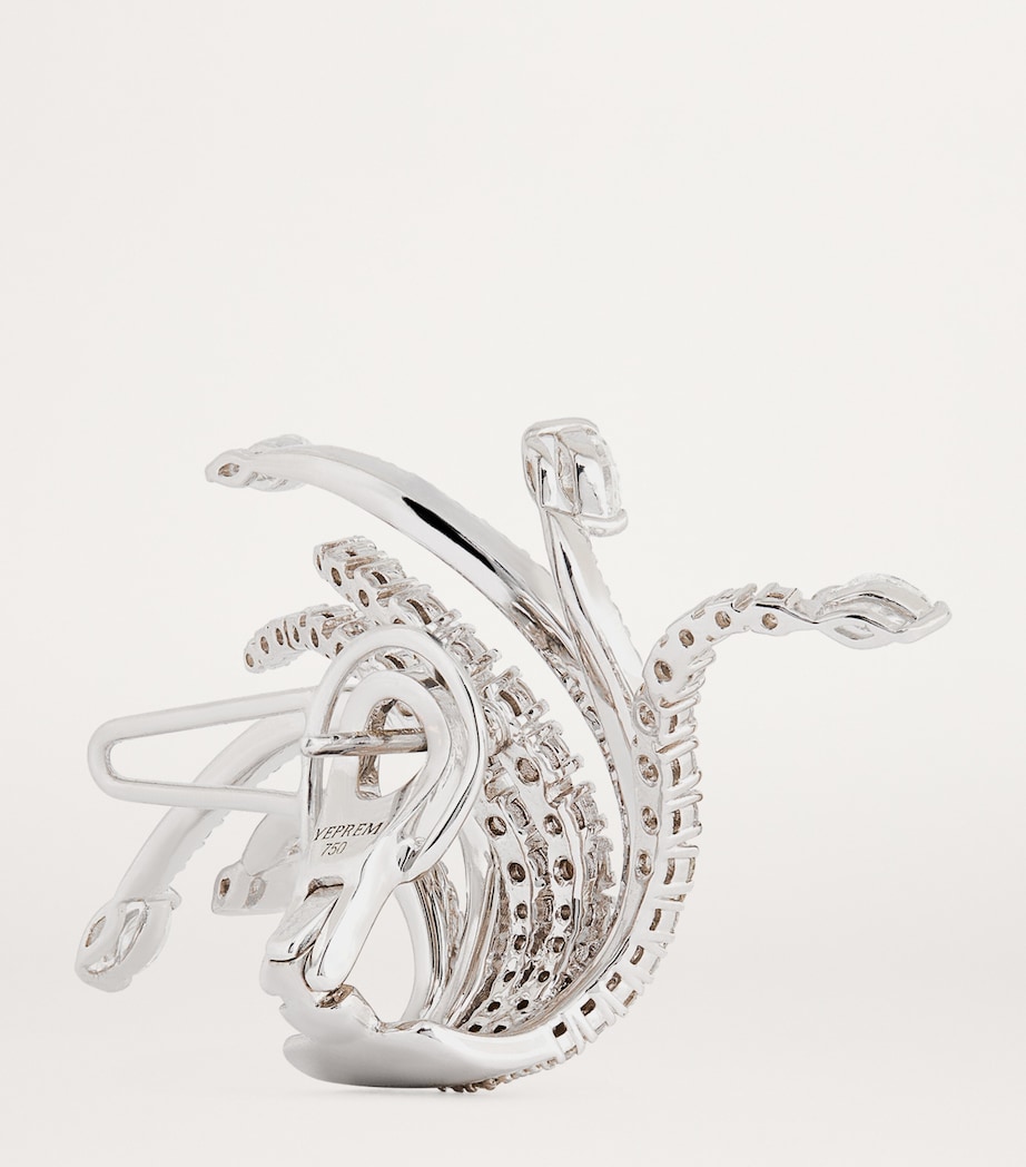 White Gold and Diamond Y-Couture Clip Earrings WHITE GOLD Image 4