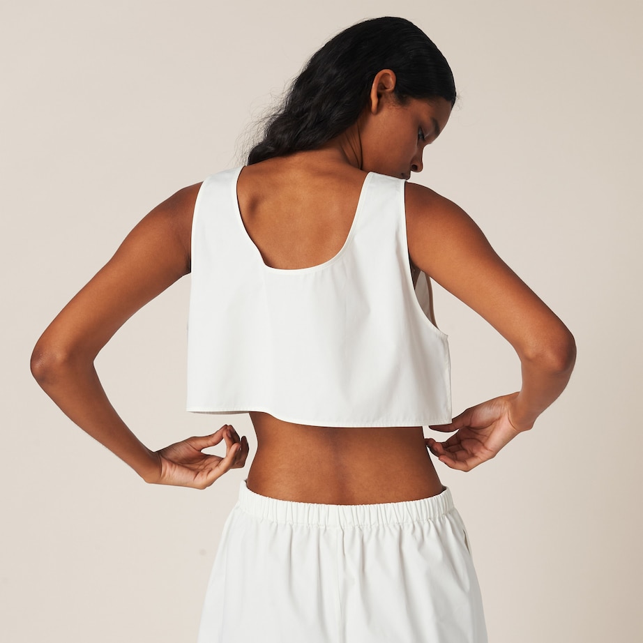 Miu Miu Womens Logo Crop Top Image 4