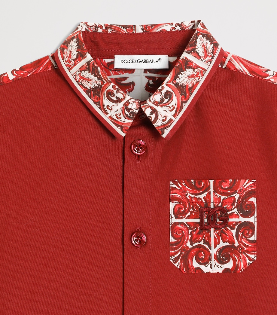 Dolce&Gabbana Kids Majolica Print T-Shirt (3-30 Months) Combined Colou Image 3