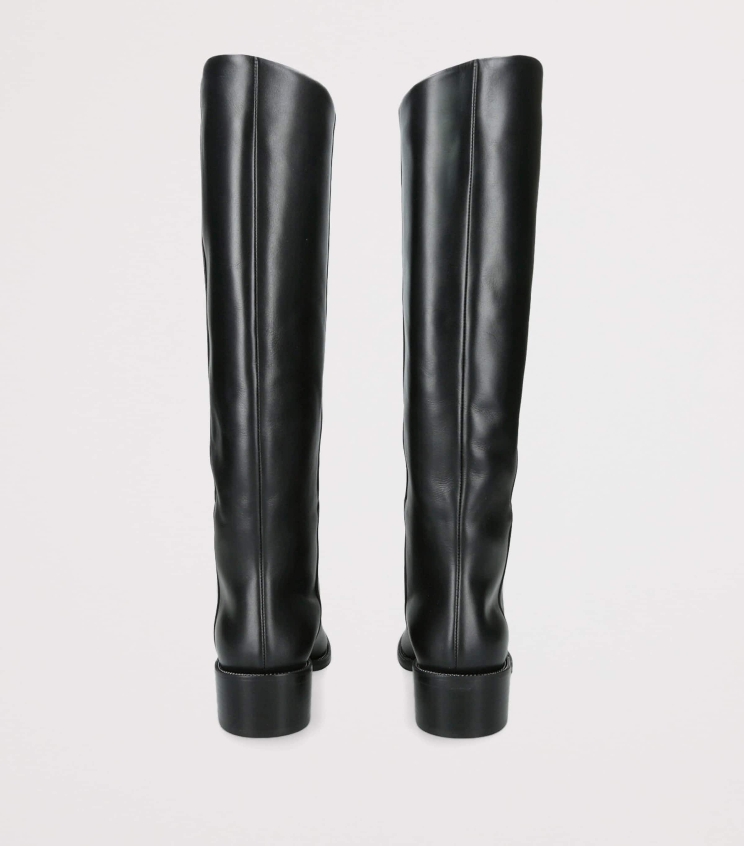 Leather Sellier Boots BLACK Image 2