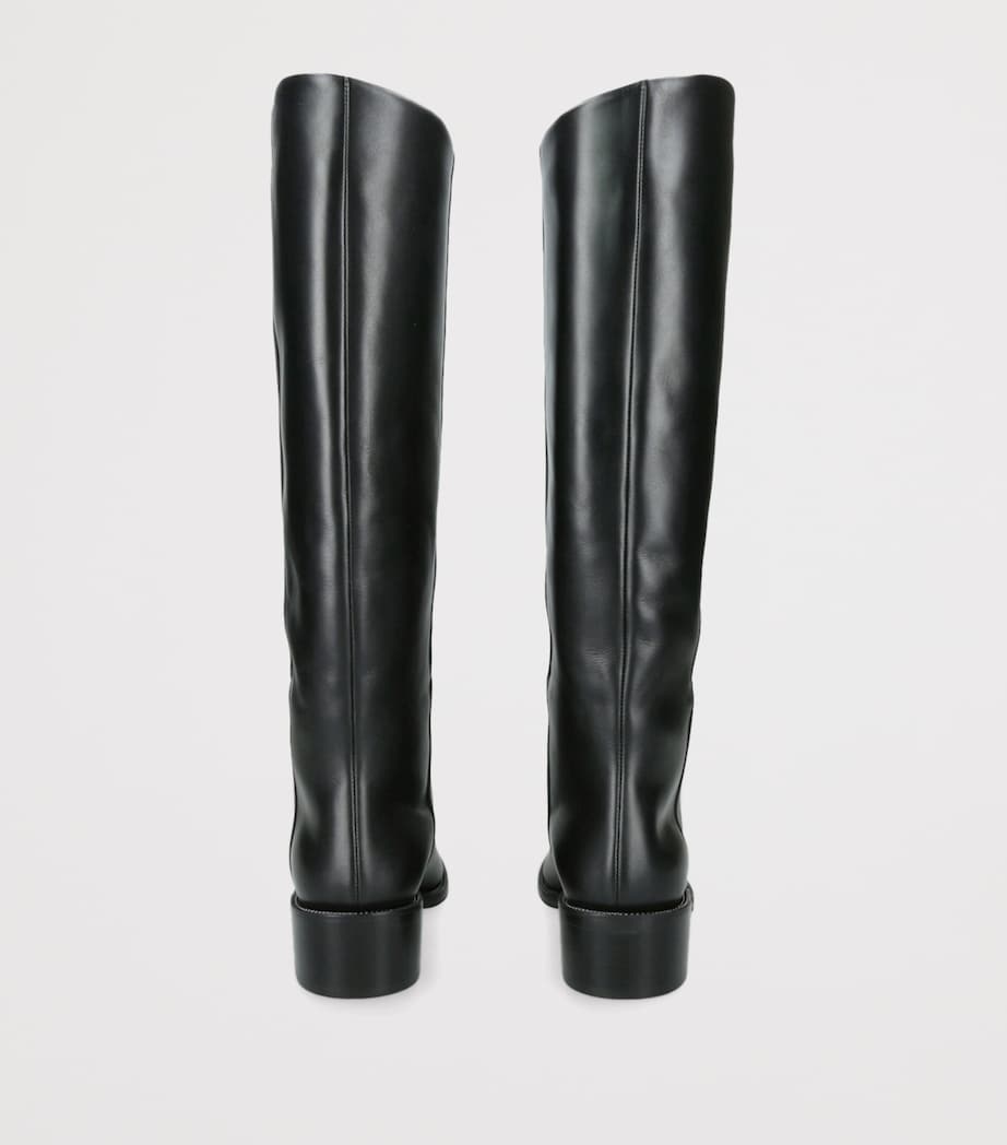 Leather Sellier Boots BLACK Image 2