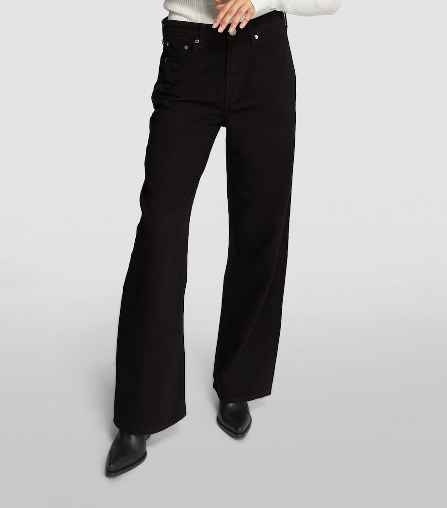 Featherweight Logan Mid-Rise Wide-Leg Jeans BLACK Image 3