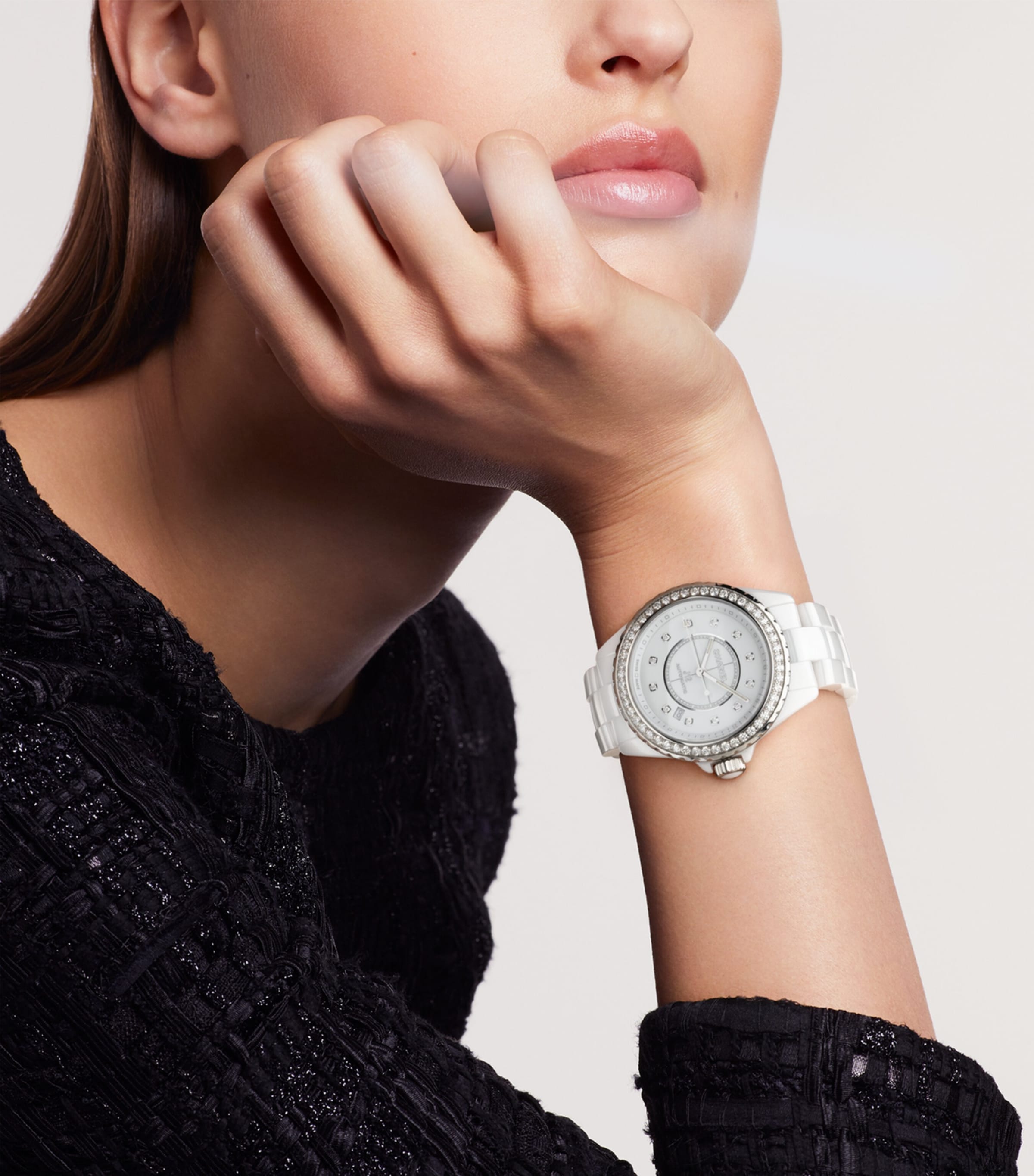 Ceramic, Steel and Diamond J12 Calibre 12.1 Watch 38mm WHITE Image 2