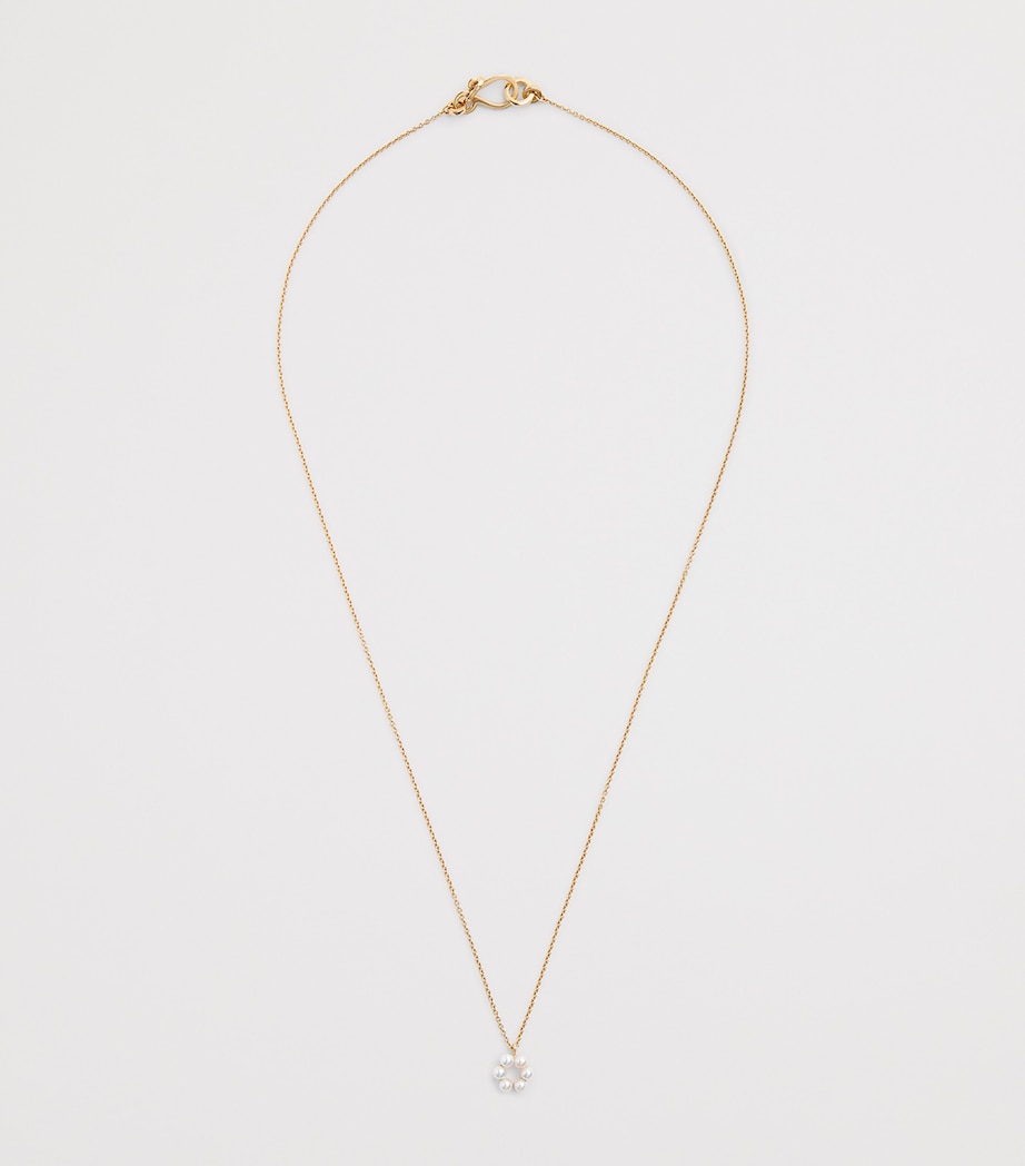 Yellow Gold and Pearl Starry Night Luna Perle Necklace YELLOW GOLD Image 3