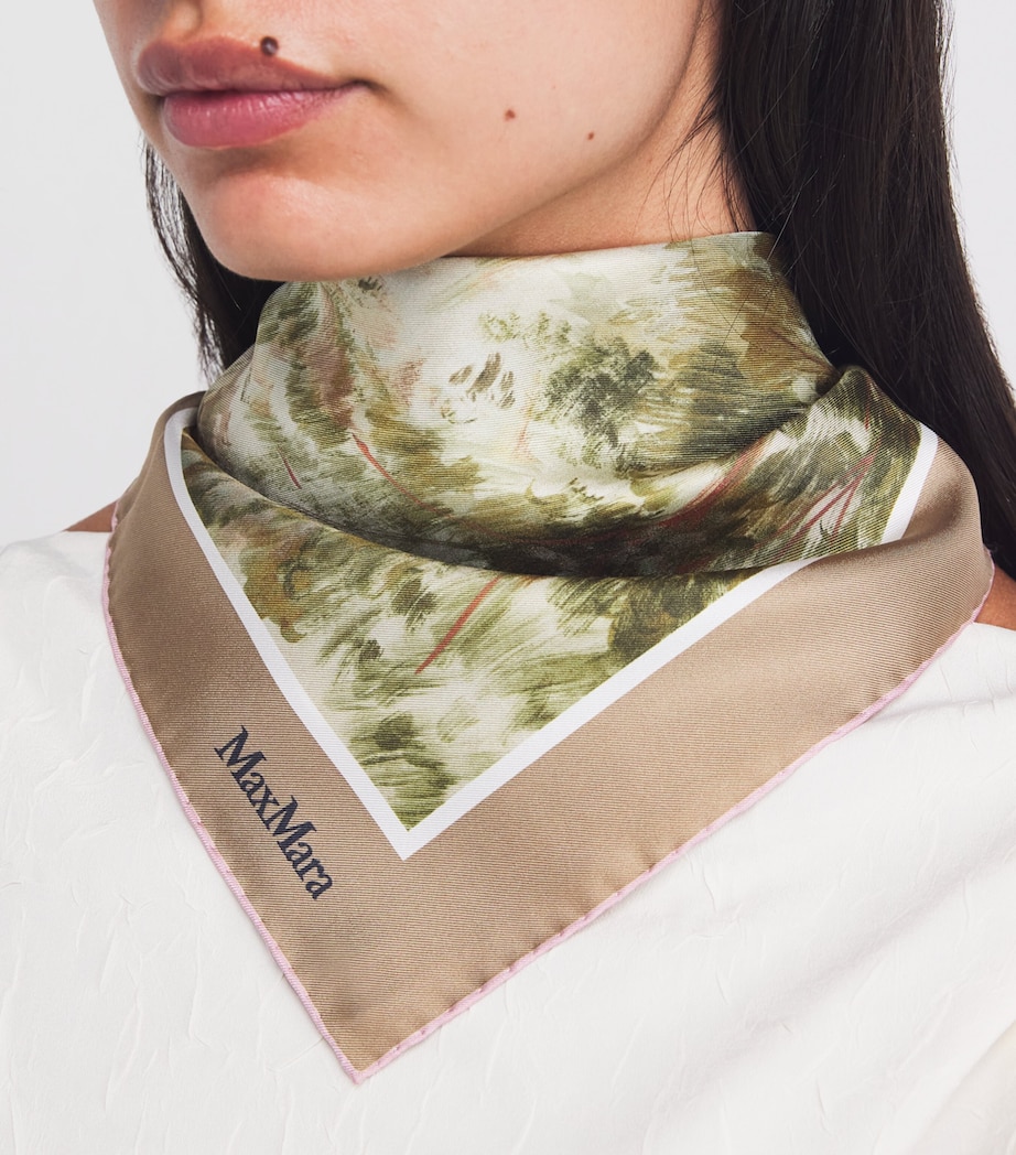 Silk Scarf CAMEL Image 3