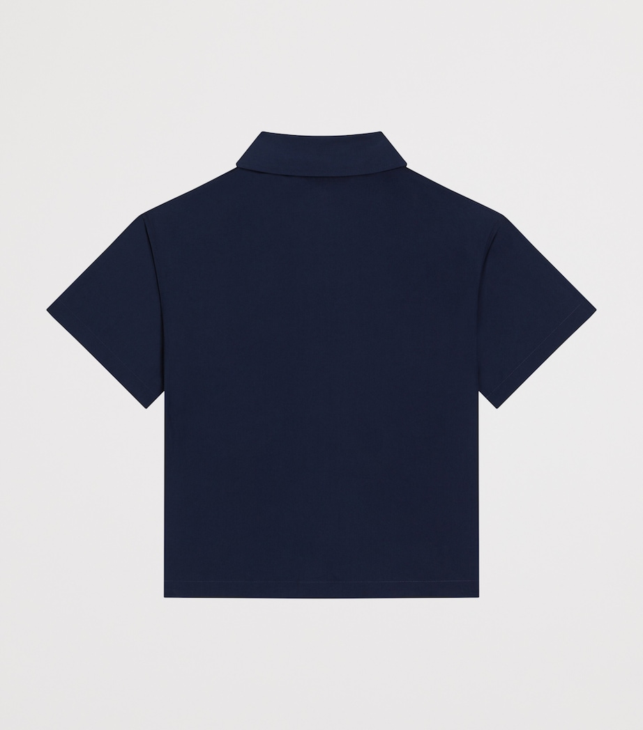 Dolce&Gabbana Kids Logo Polo Shirt (8-12+ Years) Sea Blue Image 2
