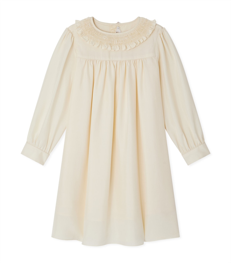 Silk Janine Dress (4-14 Years) ECRU Image 1