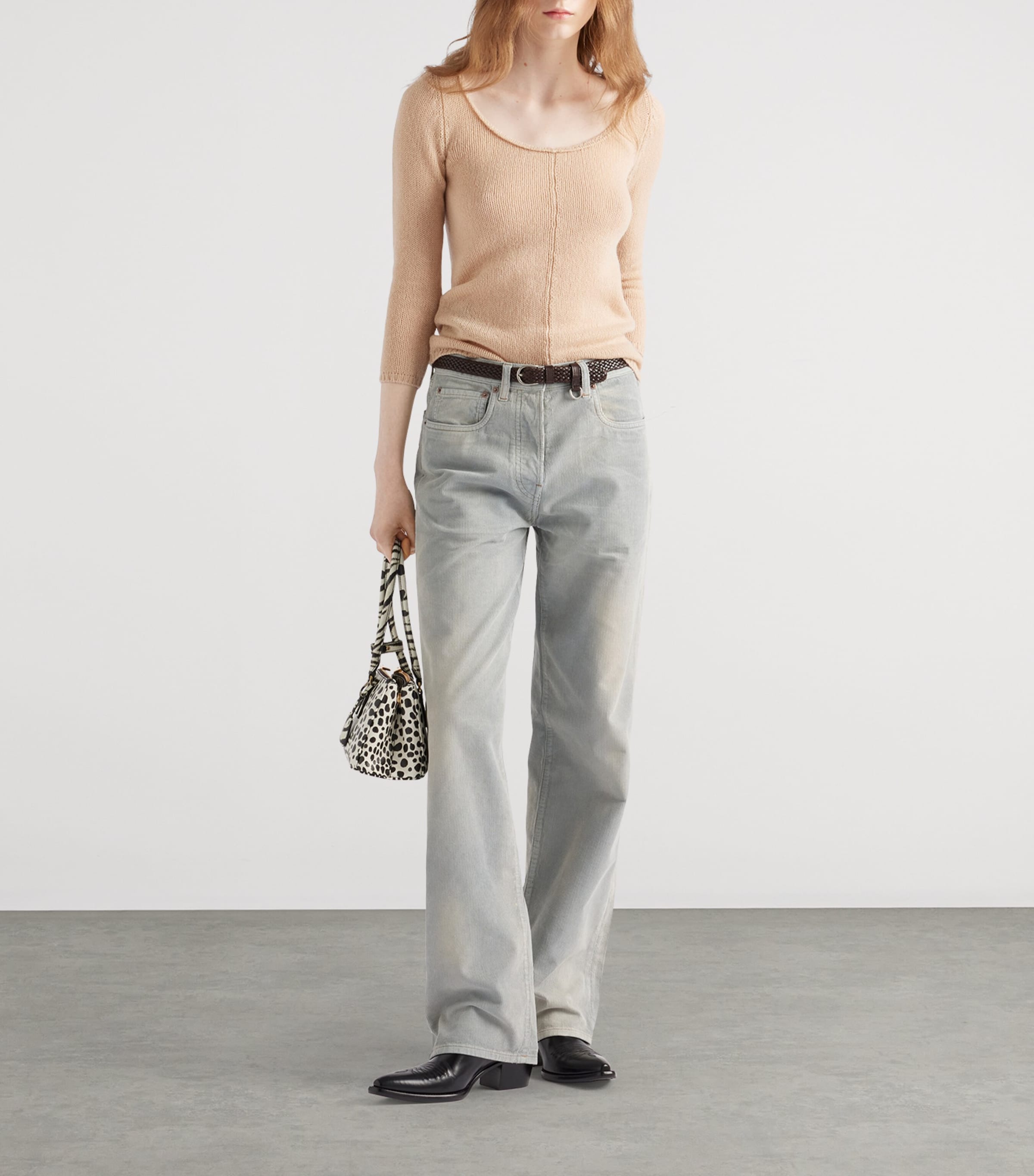 Prada Womens Corduroy Straight Jeans Image 2