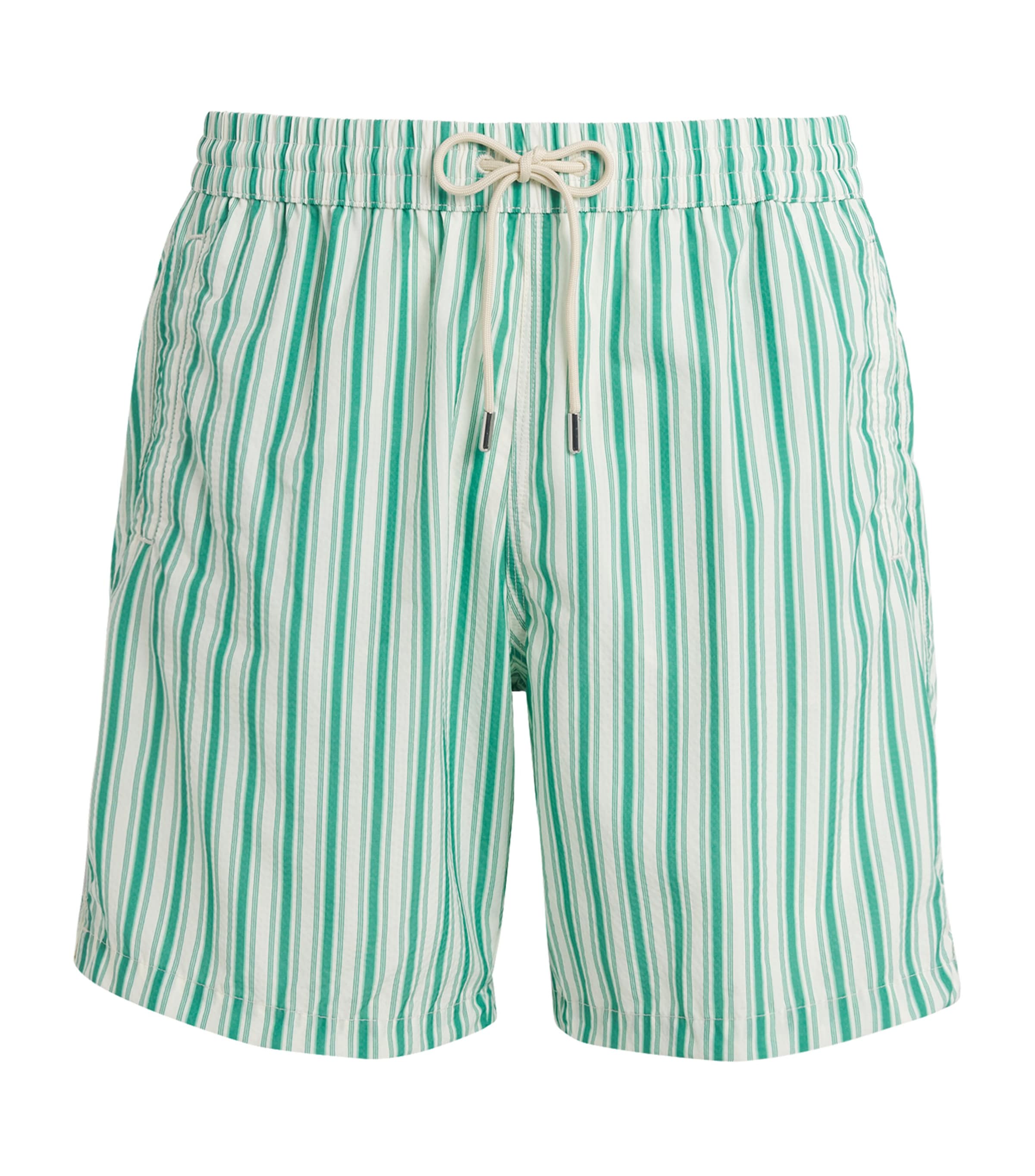 Jacob Cohën Mens Stripe Swim Shorts Verde Image 1