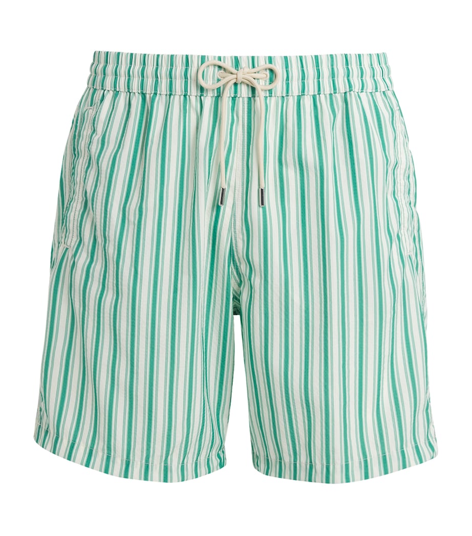 Jacob Cohën Mens Stripe Swim Shorts Verde Image 1