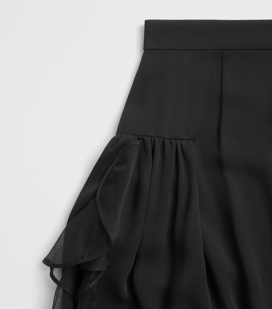 Silk Ruffled Trousers 0NO Image 7