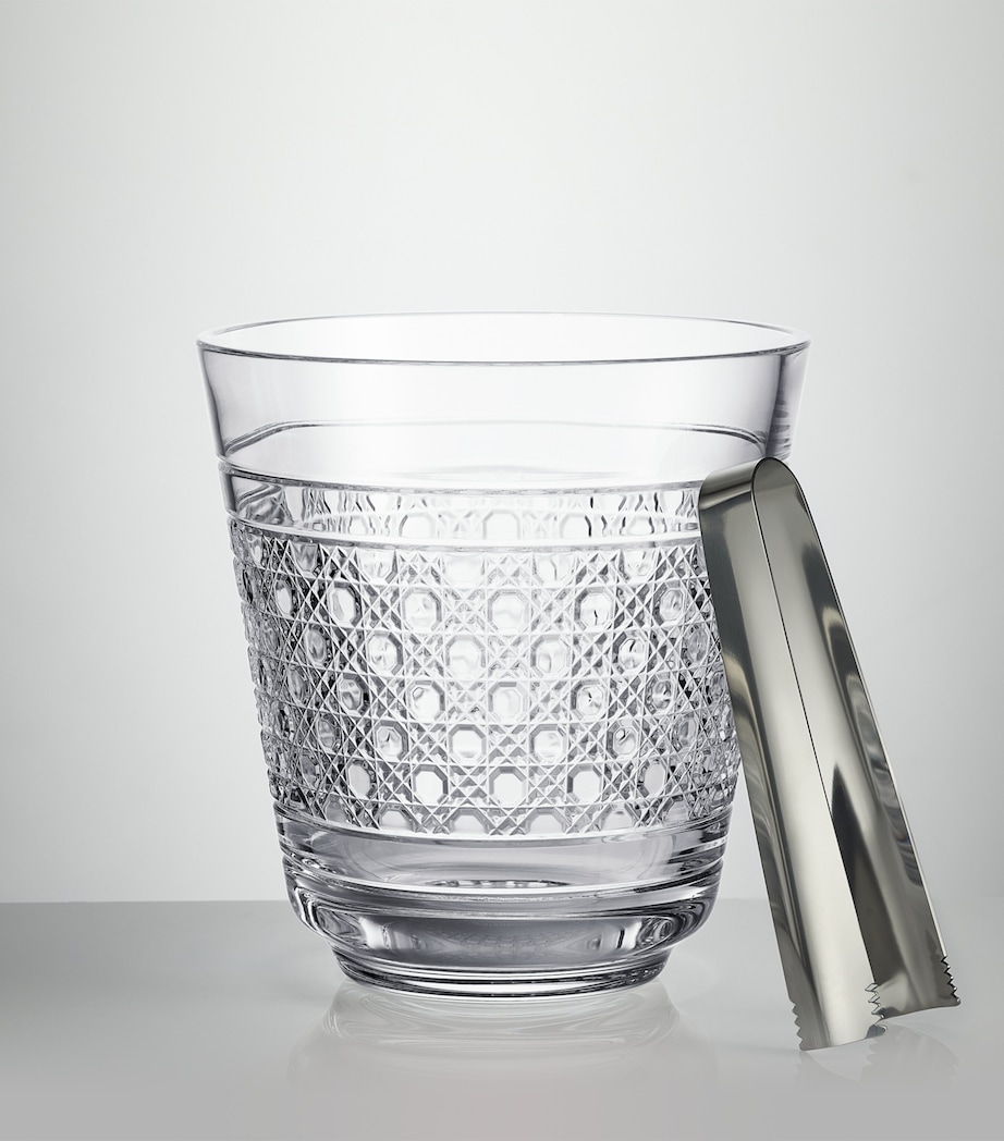 Crystal Opulence Ice Bucket and Tongs Set CLEAR Image 3