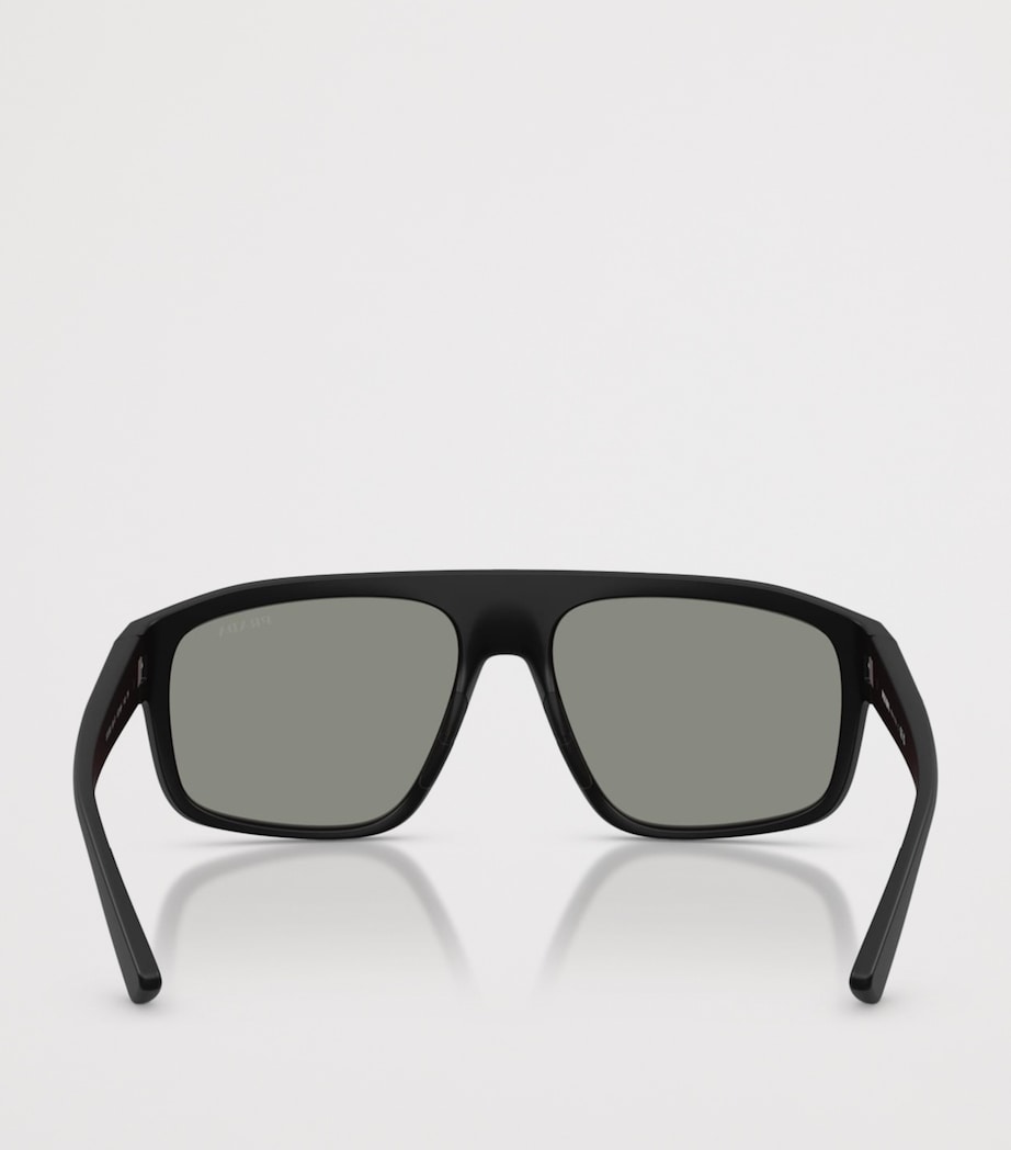 Prada Linea Rossa Injected B02S Aviator Sunglasses Black Image 4