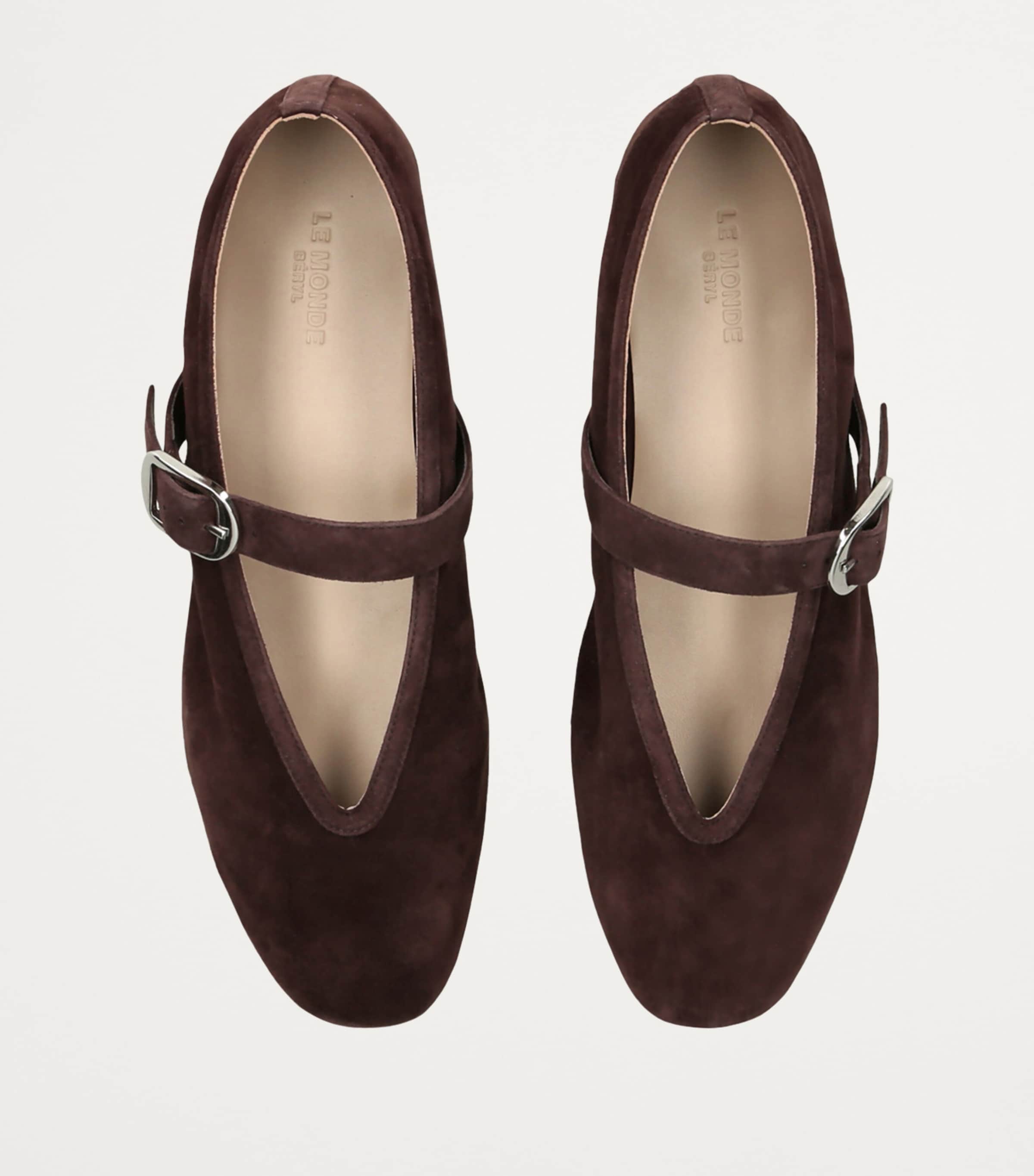 Suede Stella Flats DARK BROWN Image 4