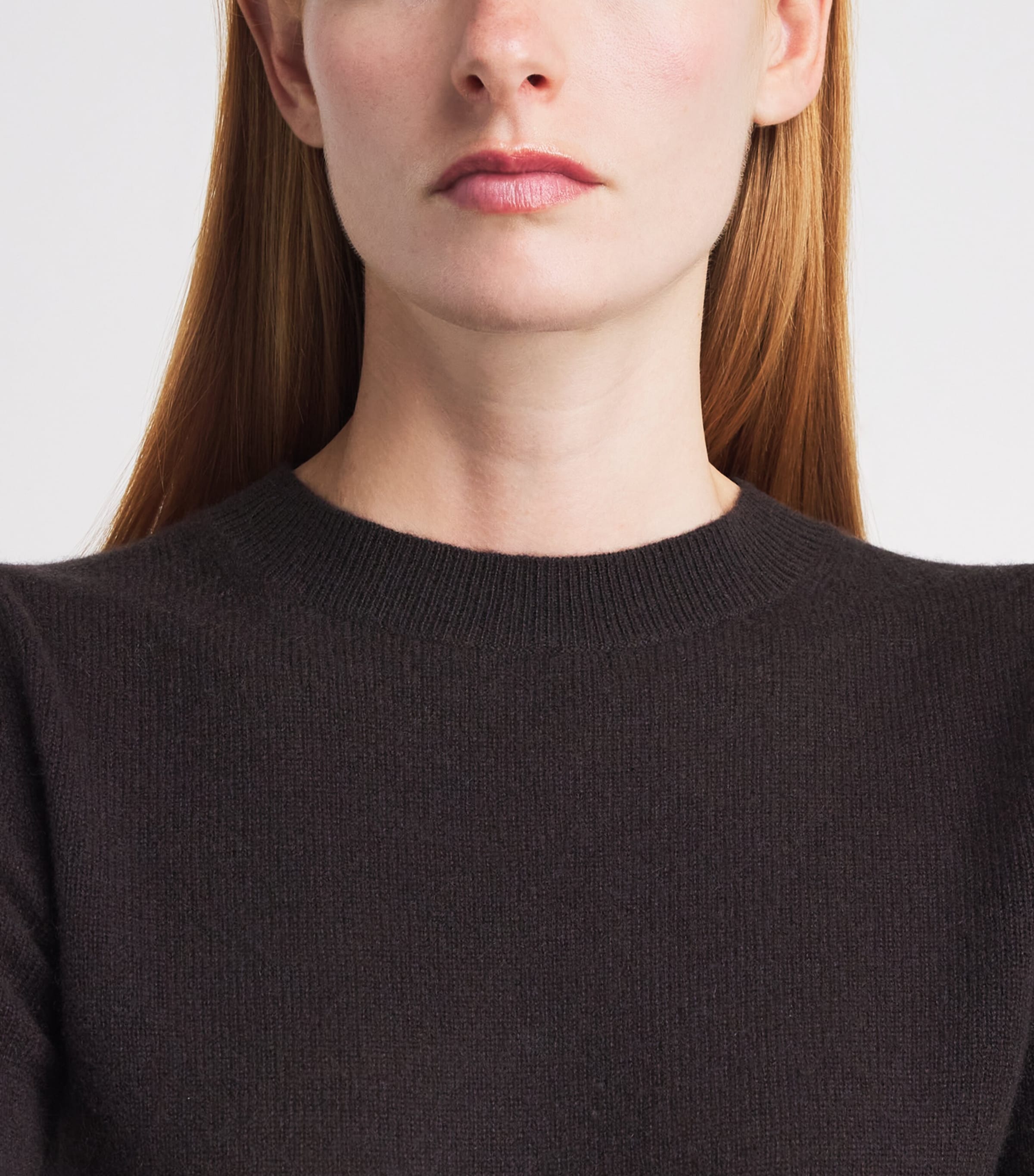 Le Kasha Womens Cashmere Short-Sleeve Chypre Sweater Prune Image 3