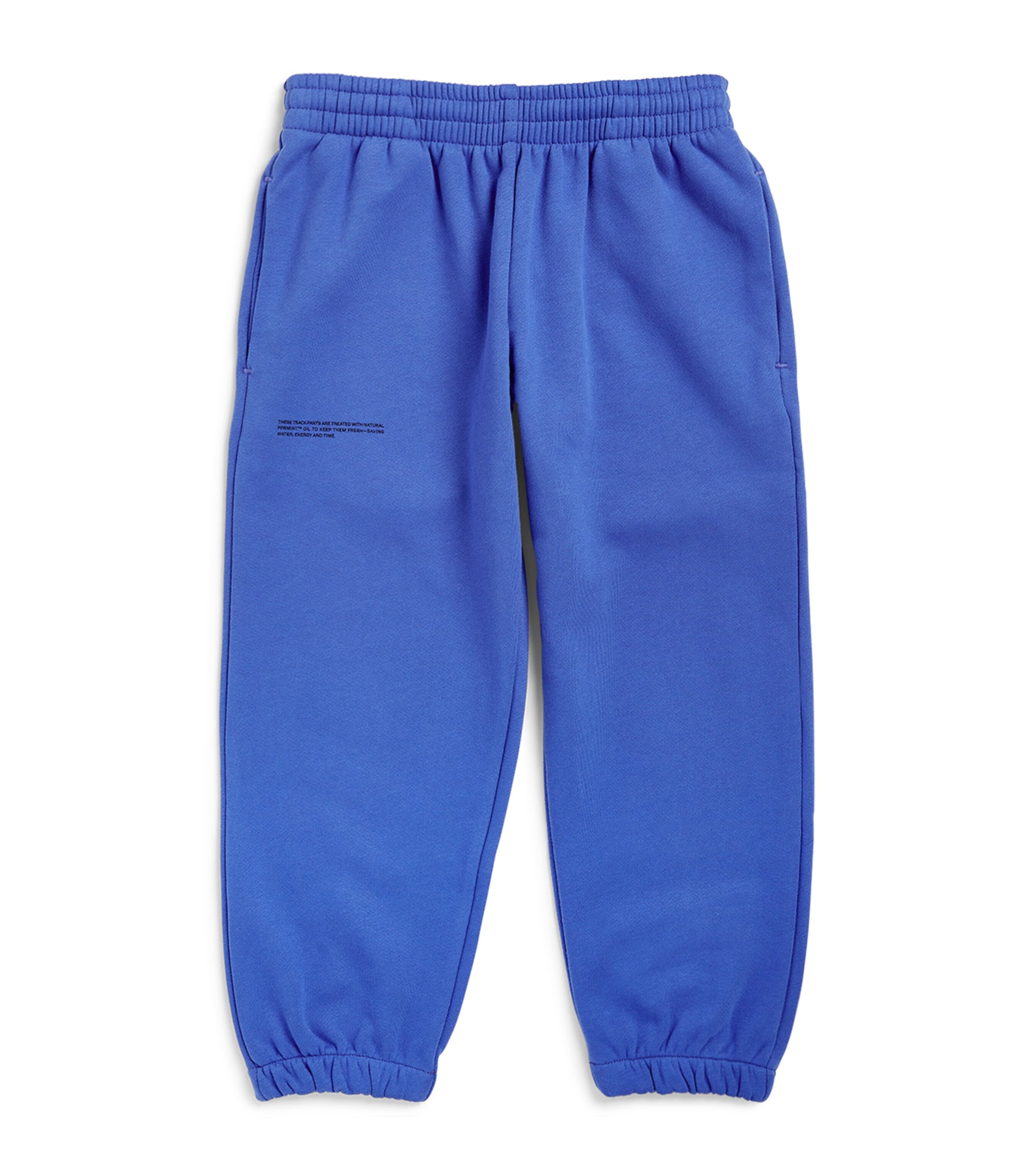 Pangaia Kids' Text-print Cotton Track Pants In Blue