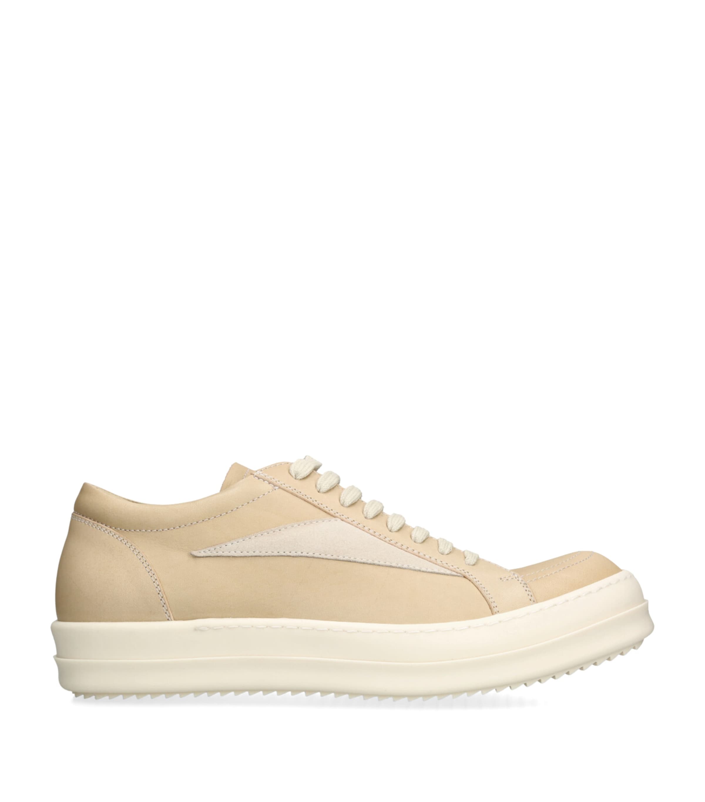 Rick Owens Leather Vintage Low-top Sneakers In White