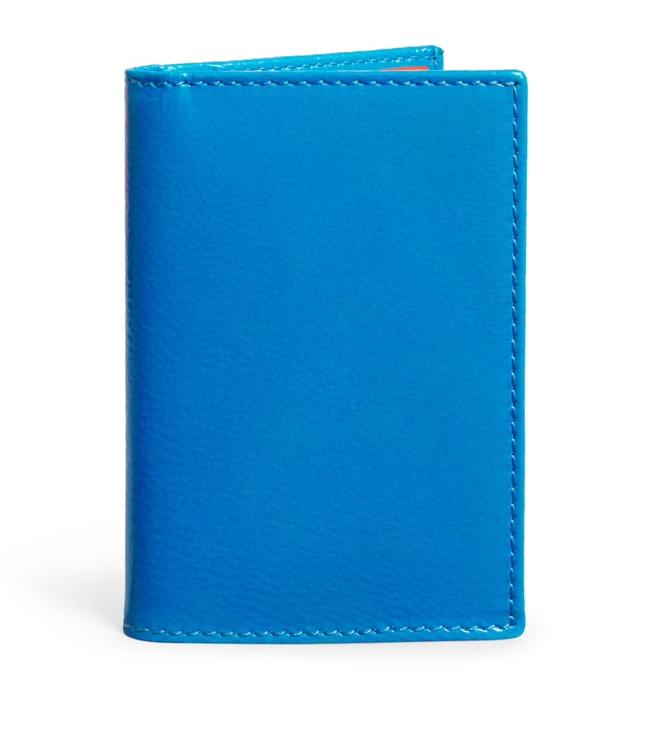 Leather Super Fluo Cardholder 2 - BLUE Image 1