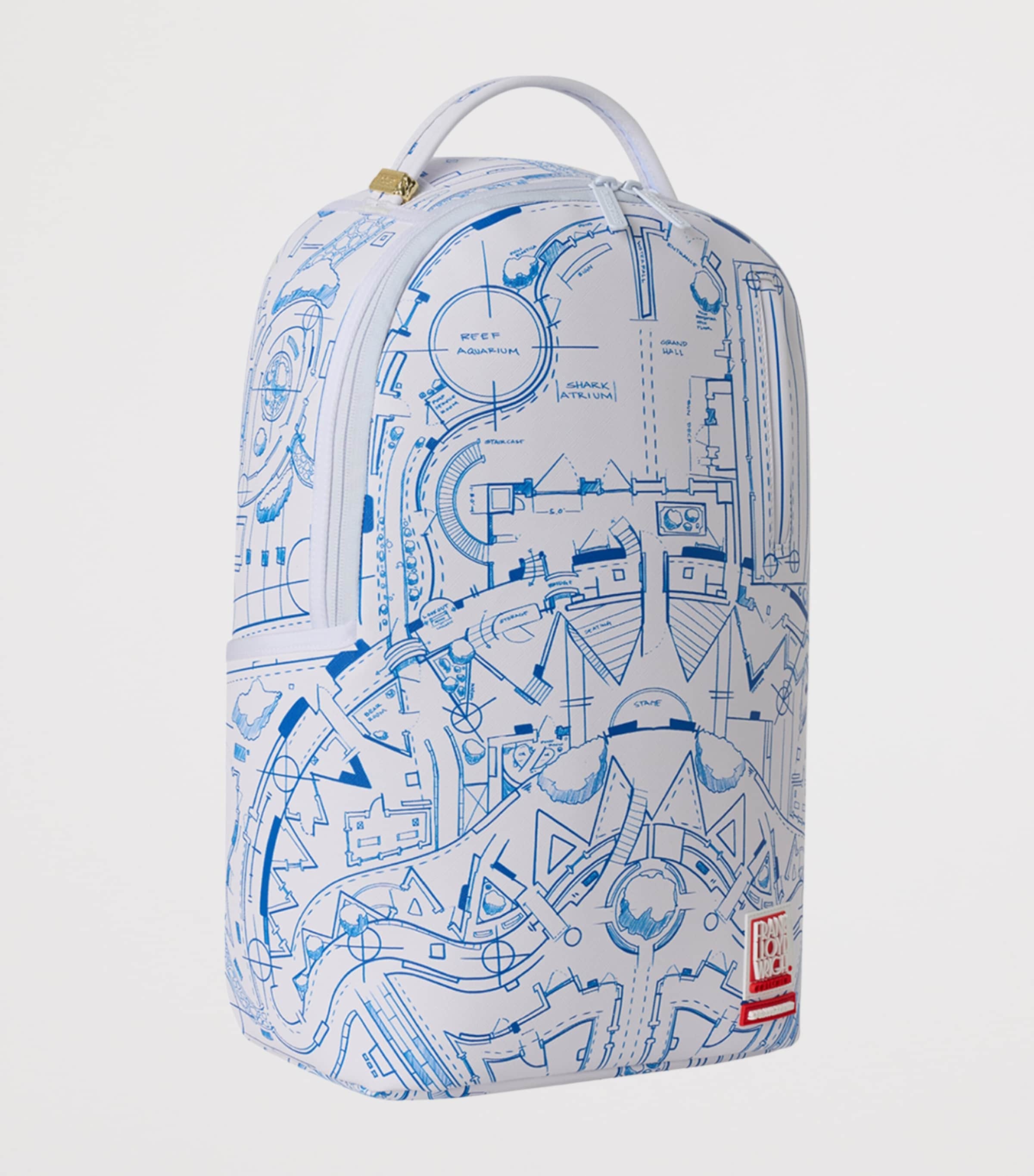 Sprayground Frank Lloyd Wright Backpack Blue Print Image 2