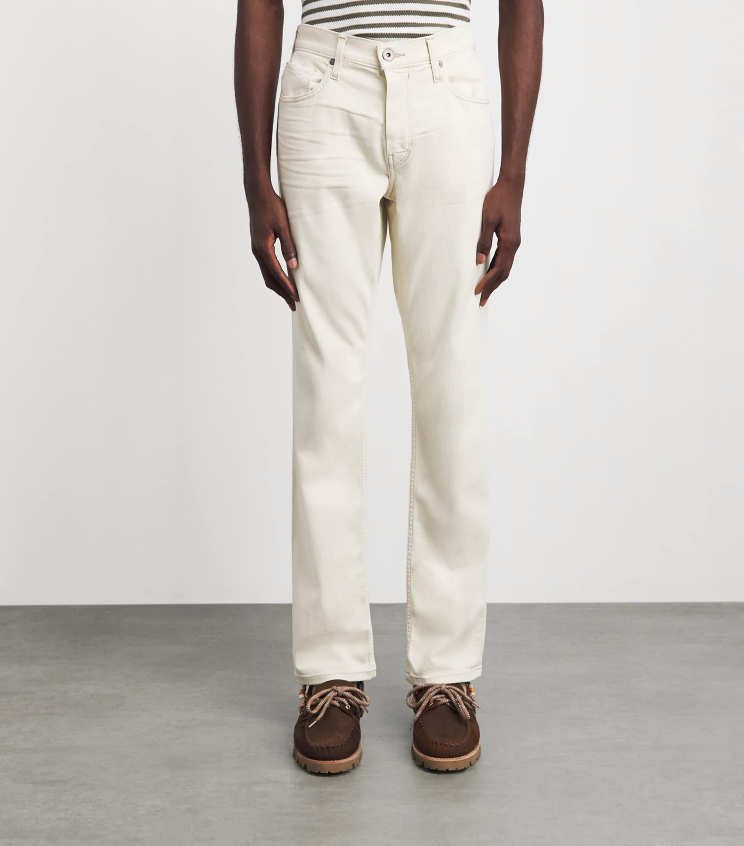 PAIGE Mens Federal Slim Jeans Rice Water Image 4