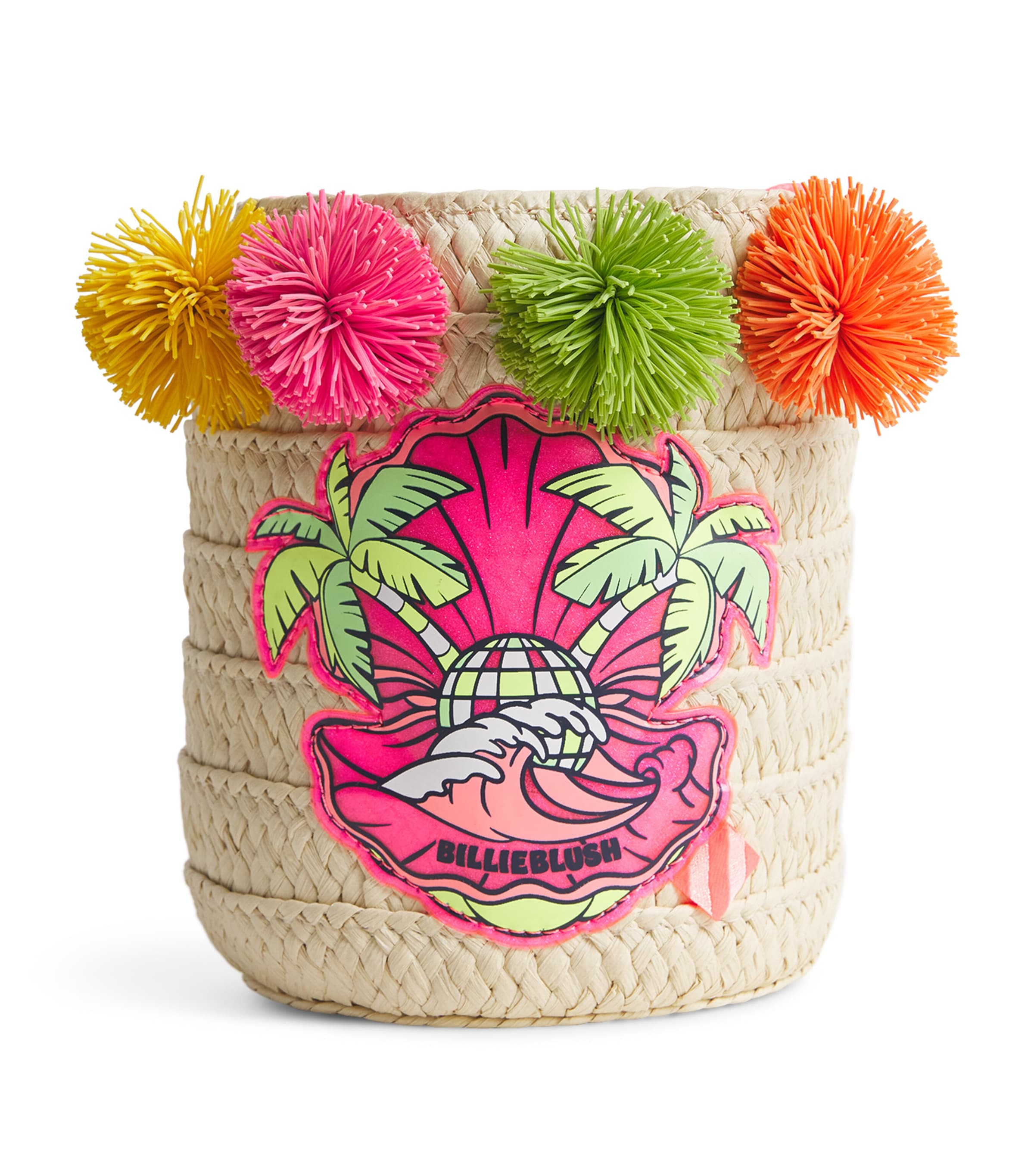 Woven Palm Tree Cross-Body Bag 499FUSCHIA Image 1