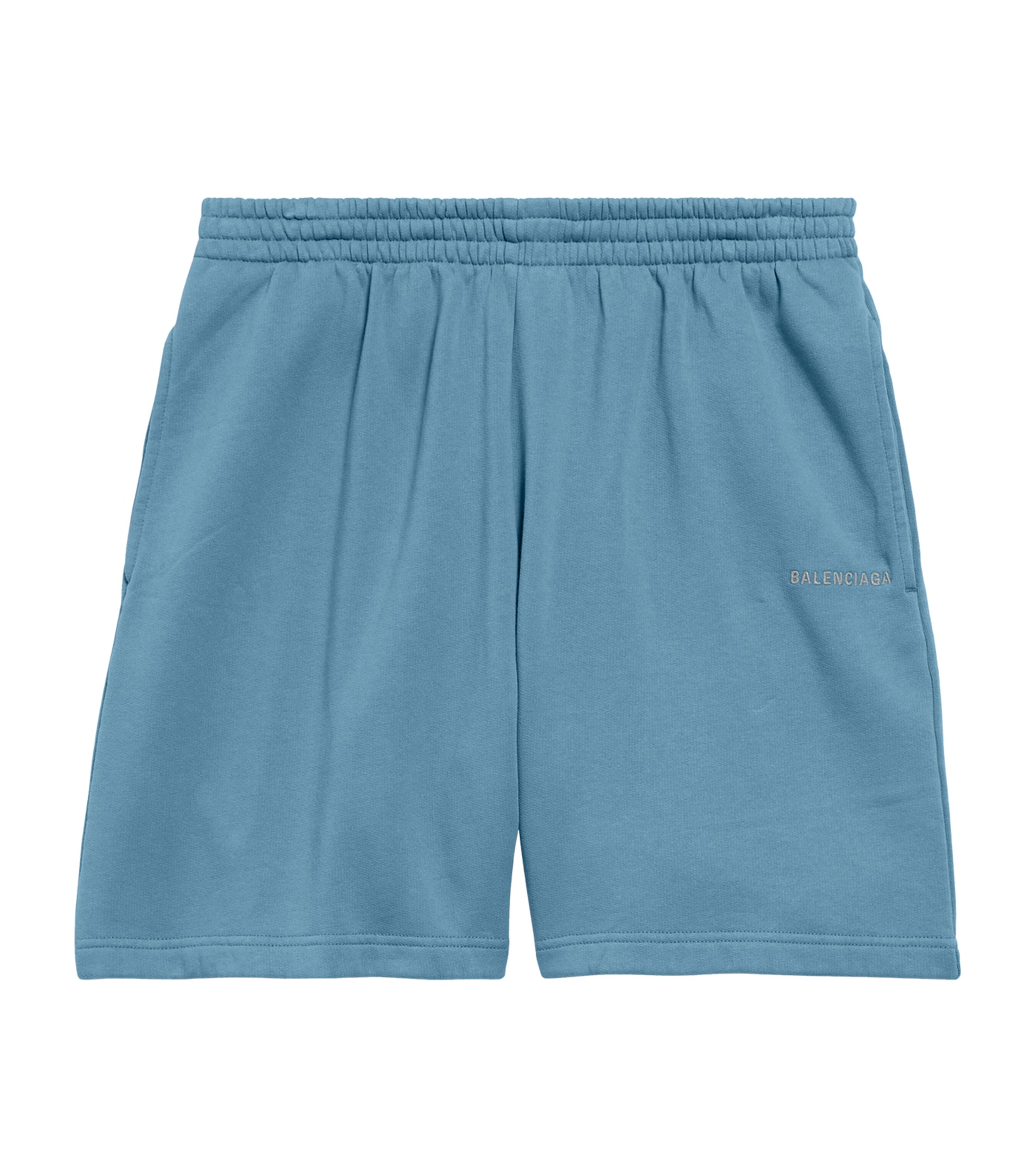 Balenciaga Logoed Tracksuit Shorts In Grey