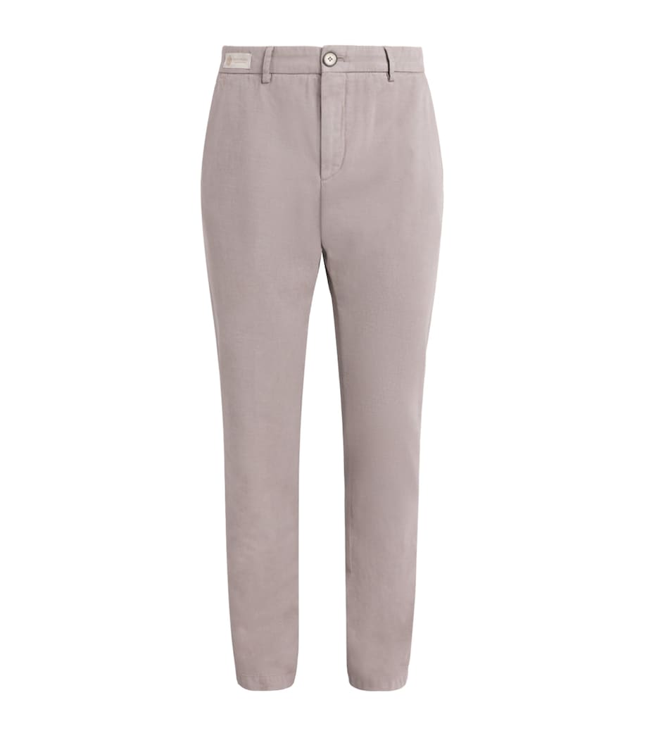 Paul & Shark Mens Cotton-Cashmere Straight Chinos Fungo Image 1
