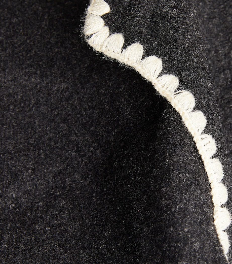 Wool-Blend Scarf Jacket DRK GREY MELANGE 359 Image 5