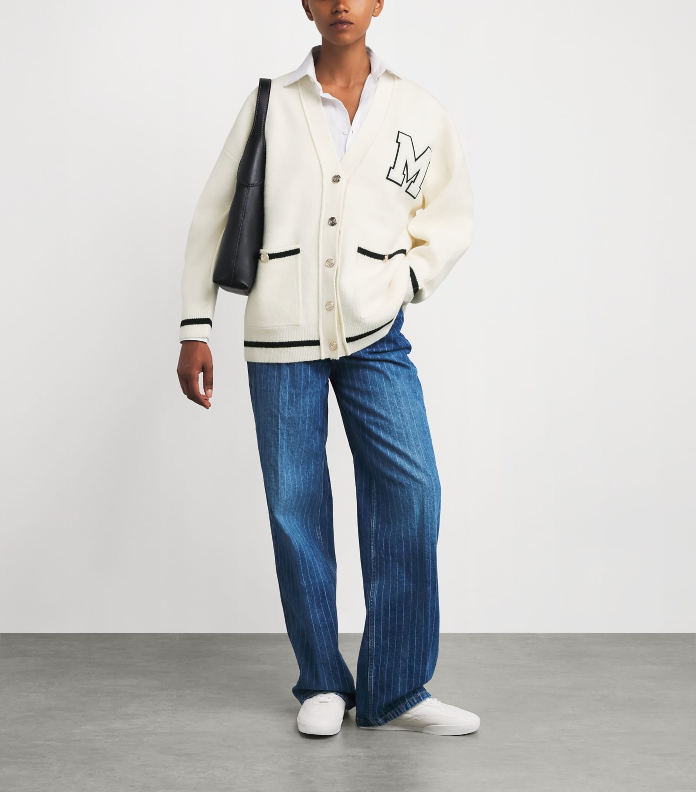 Monogram Appliqué Cardigan ECRU Image 2