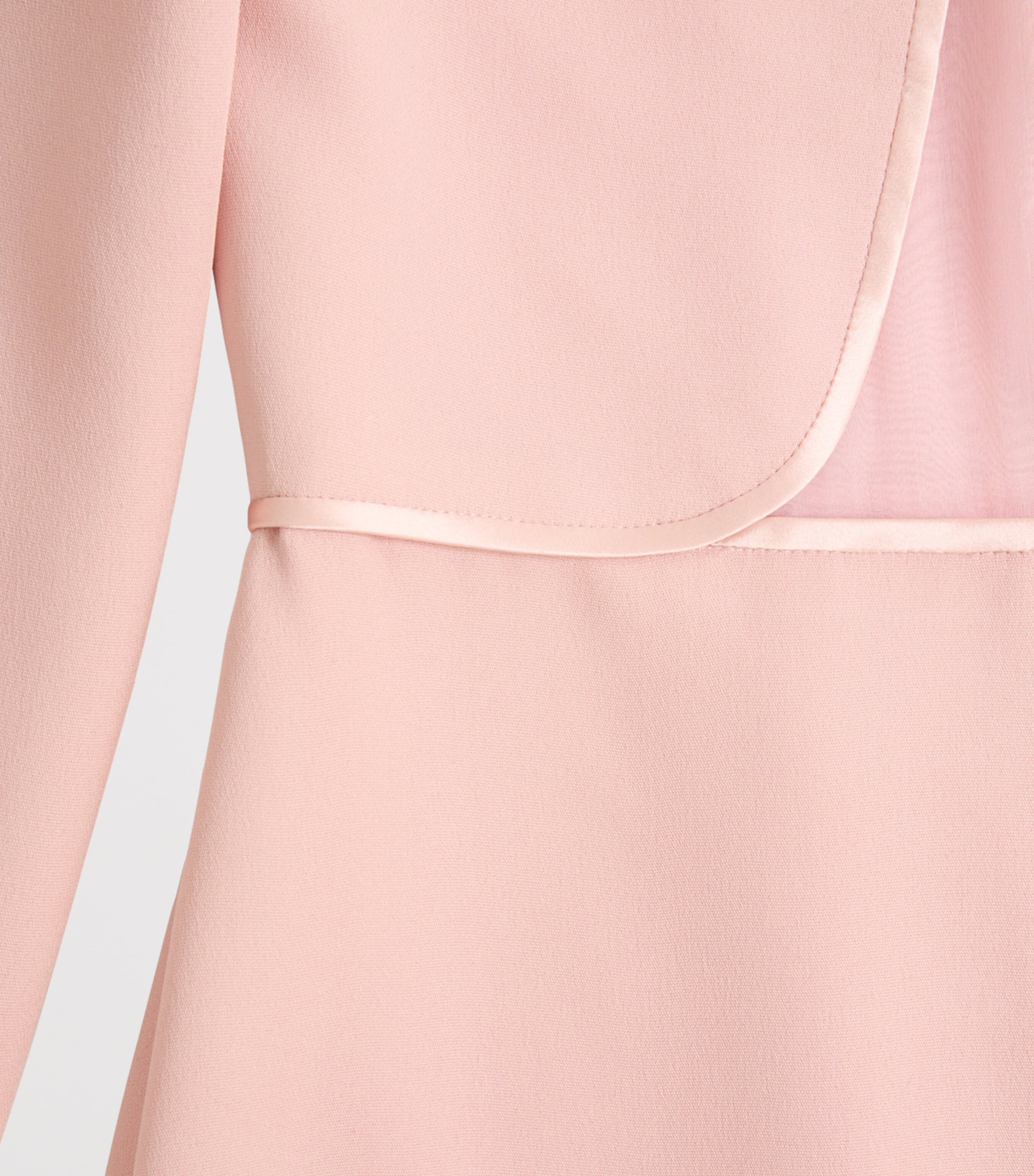 Silk Feather-Trim Midi Dress R13 Image 3