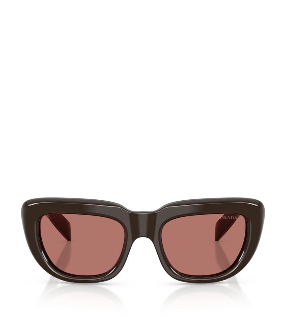 Prada PR D07S Rectangle Sunglasses Brown Image 1