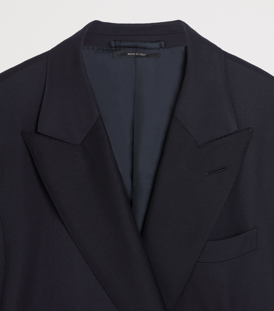 Wool-Cashmere Evening Suit Jacket 403MIDNIGHT BLUE Image 7