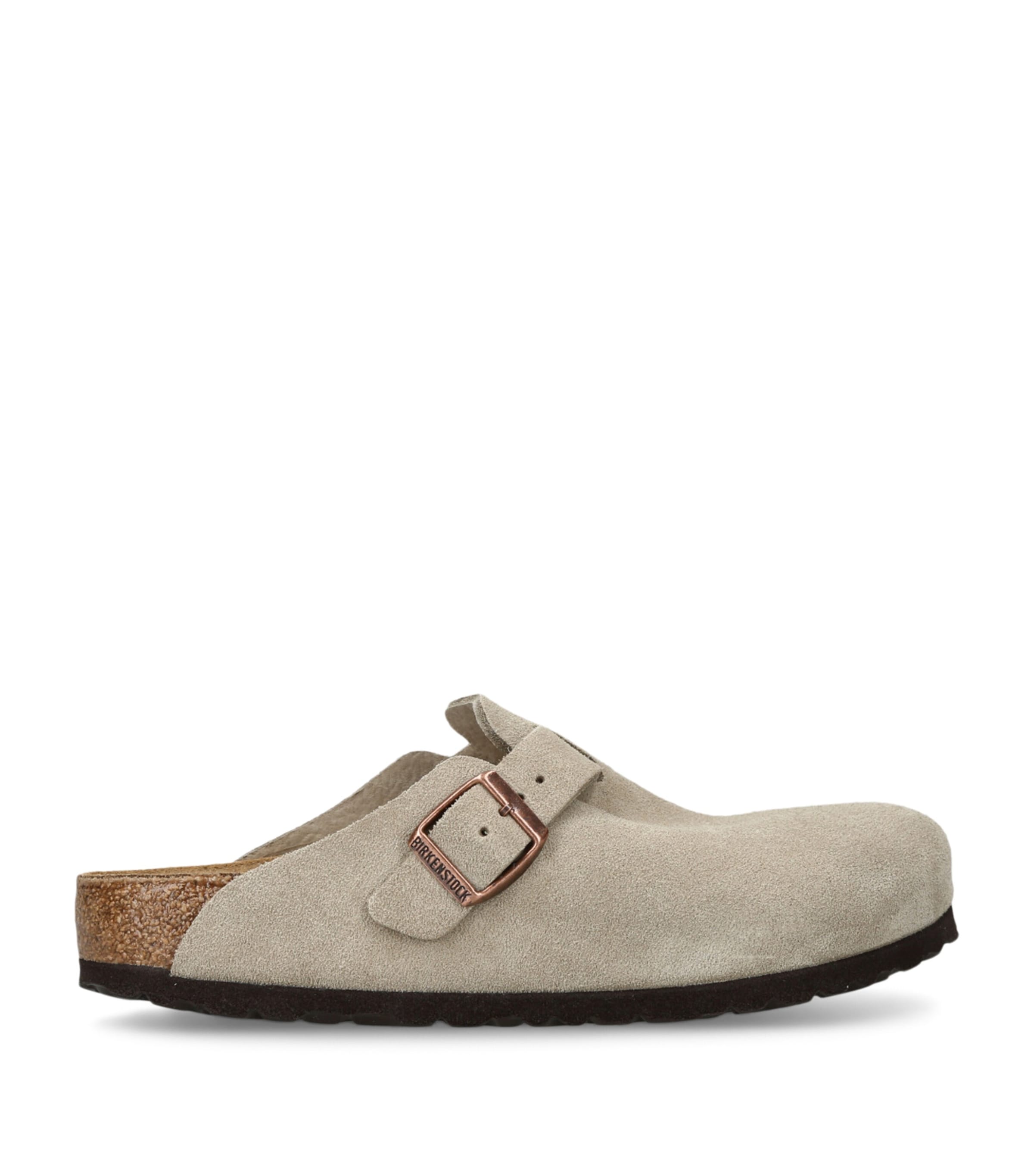 Suede Boston Clogs TAUPE Image 1