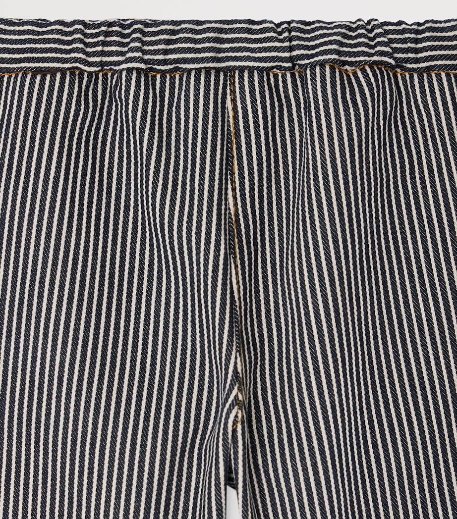 Bonpoint Cotton Striped Dandy Trousers (6-18 Months) Ra Faux Noir Image 3