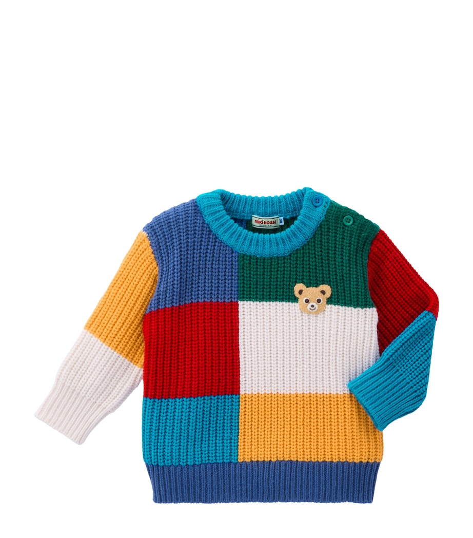 Colour-Block Teddy Sweater (2-7 Years) 15 Image 1