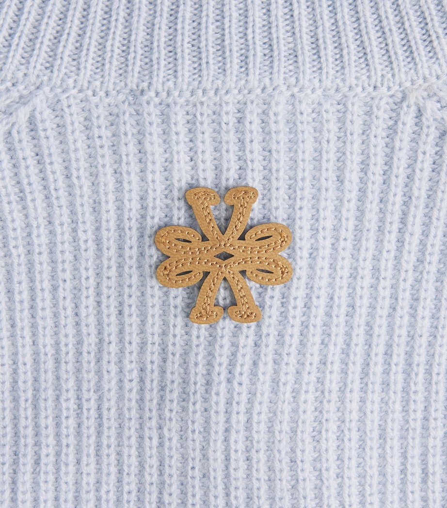 JACOB COHËN Mens Cashmere Funnel-Neck Sweater Azure Image 6
