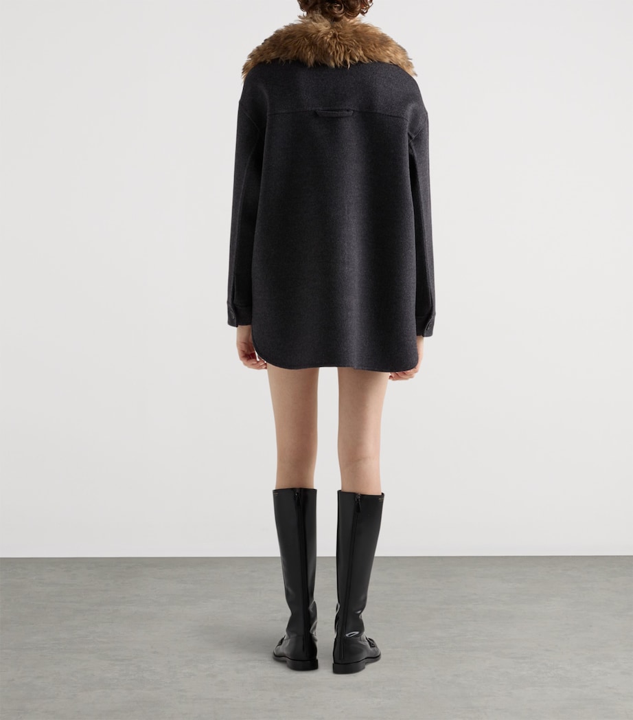 Wool-Cashmere Oversized Shirt F0480 Image 5
