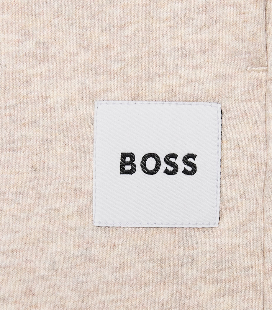 BOSS Kidswear Logo Sweatpants (4-16 Years) Off White Marl Image 3