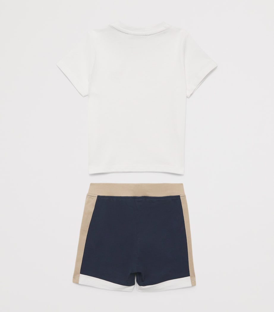 BOSS Kidswear Logo T-Shirt and Shorts Set (3-18 Months) White Image 2