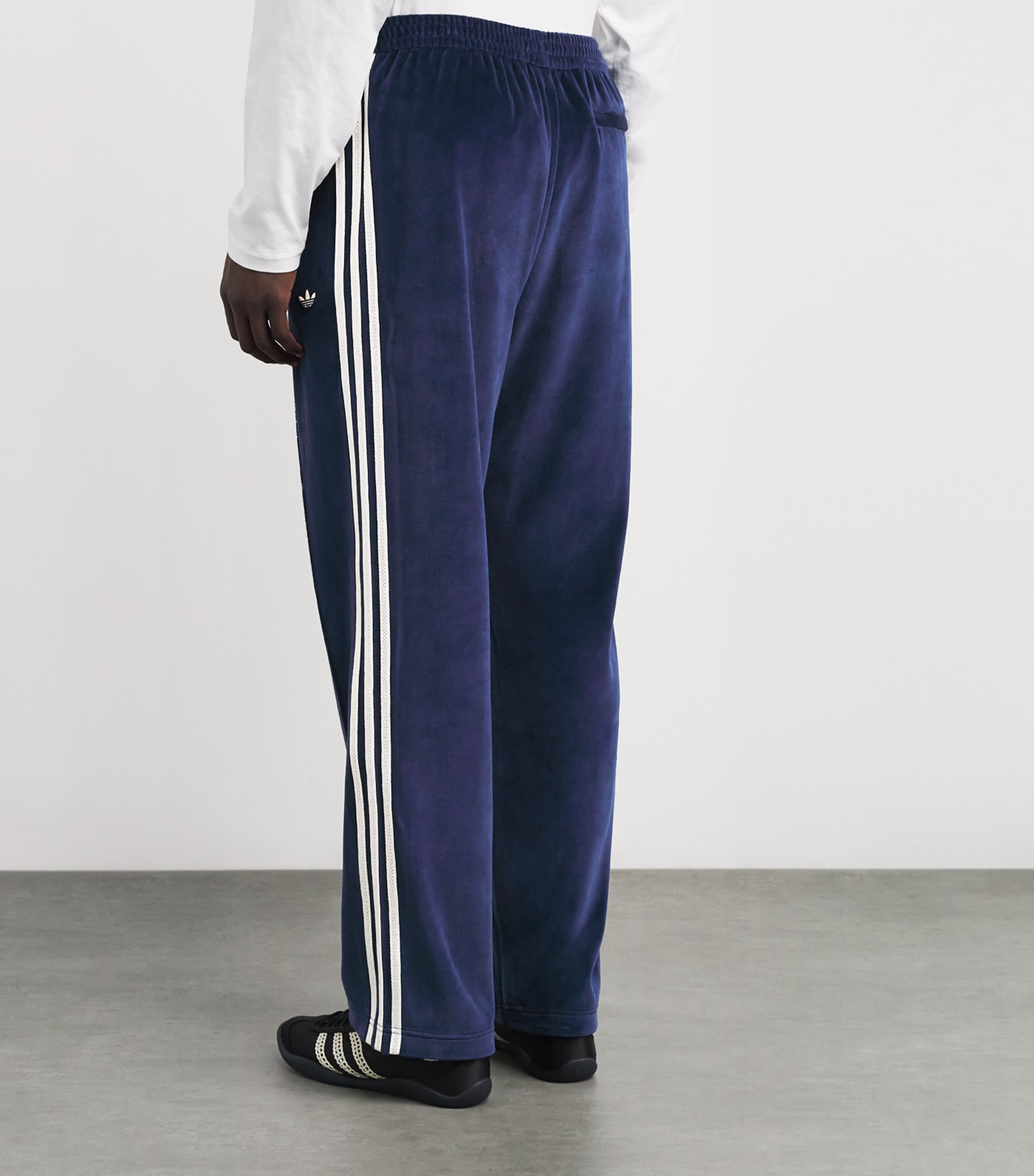 x Wales Bonner Velour Track Pants BLUE Image 4